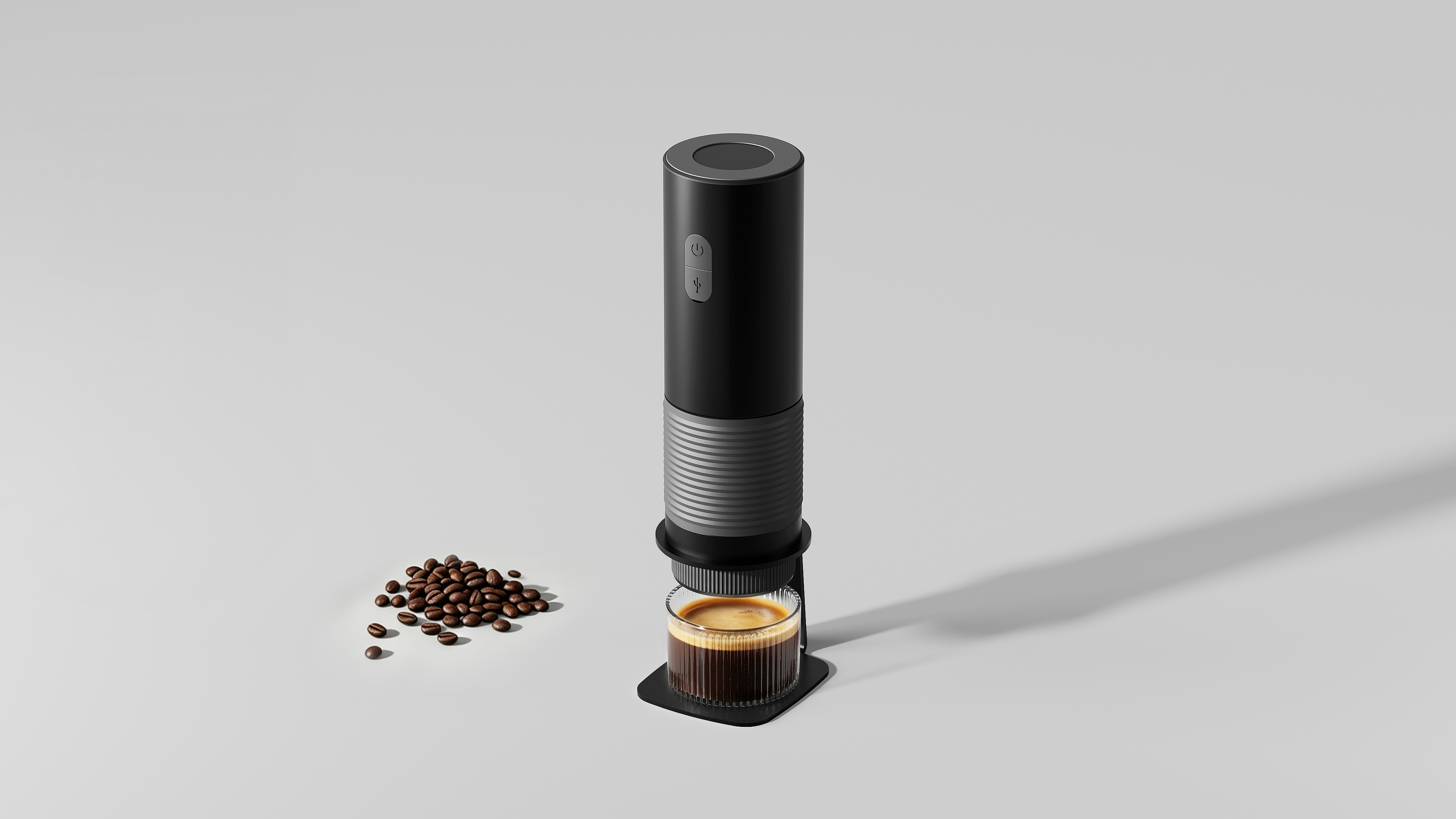 # Piston coffee machine，# High Pressure Extraction，# Portable espresso machine，# Outdoor coffee utensils，The office coffee，#Industrial Design，