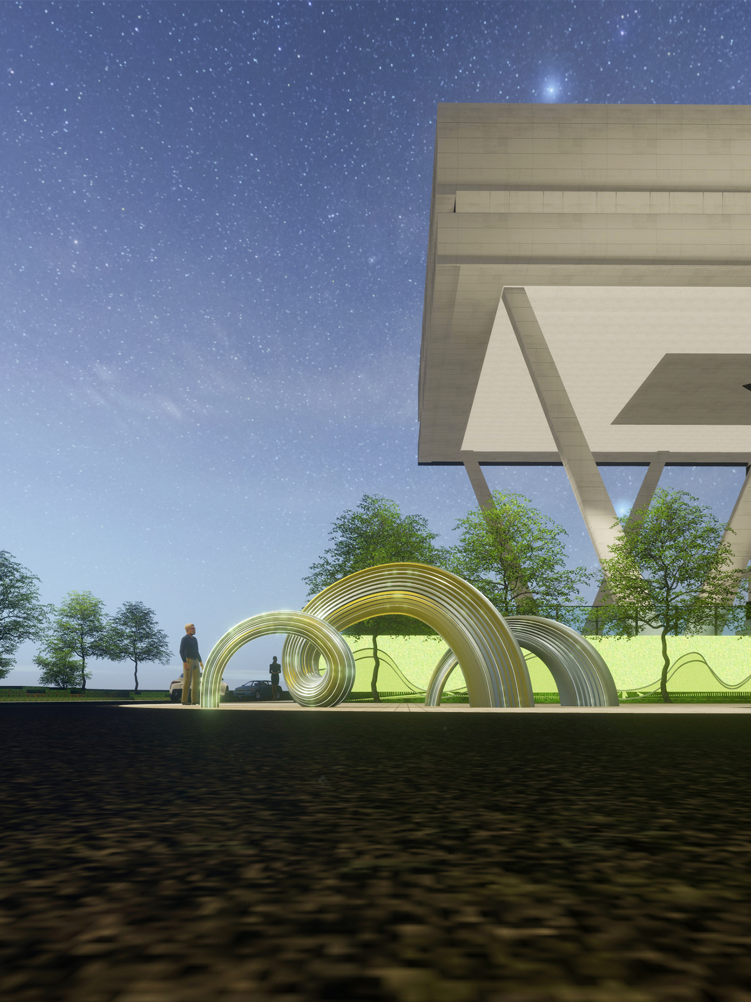 The Concept of Space Device of "Chengguang Blooming"，Public Art | Sculpture Design | Space Planning，