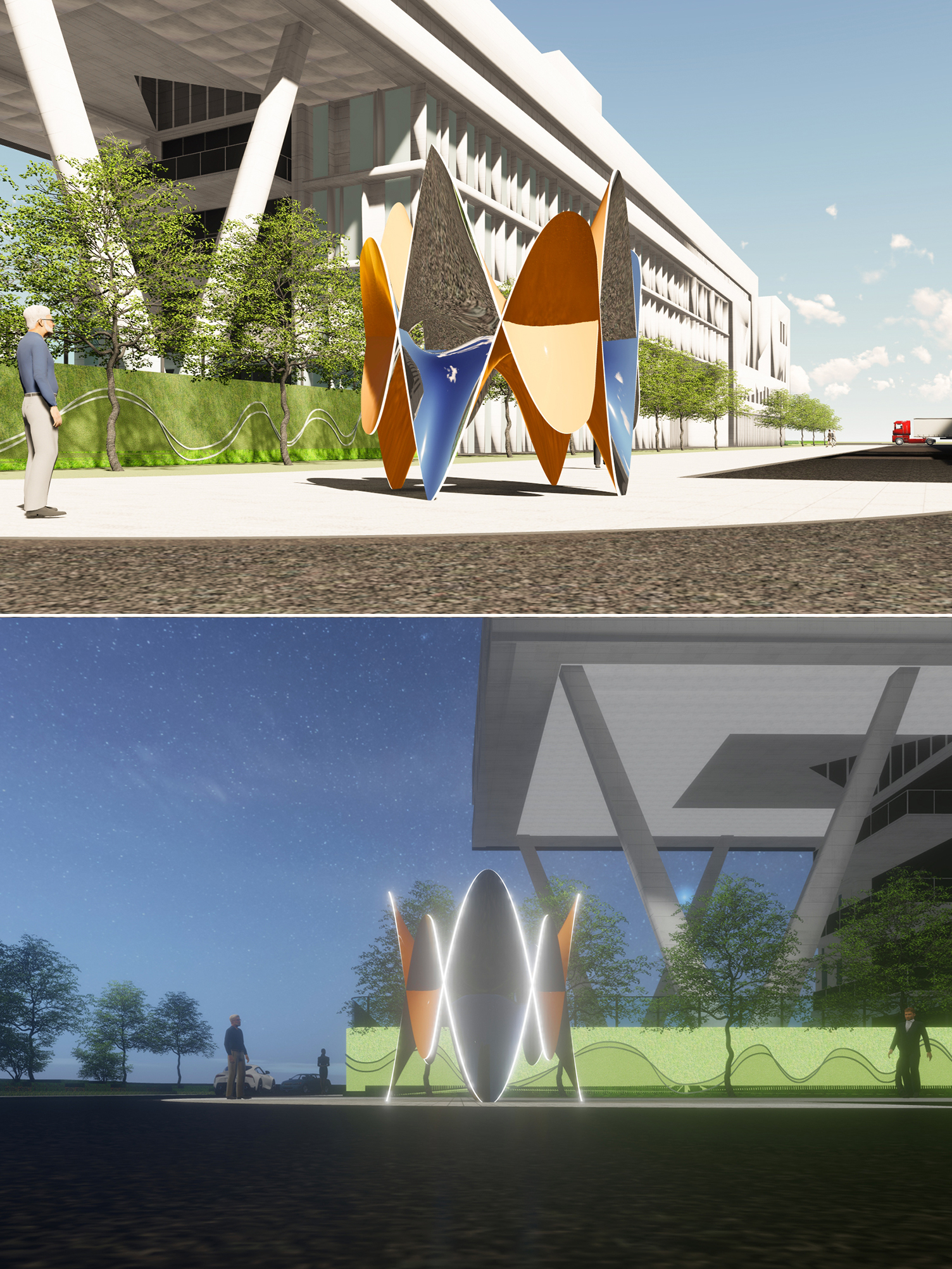 The Concept of Space Device of "Chengguang Blooming"，Public Art | Sculpture Design | Space Planning，