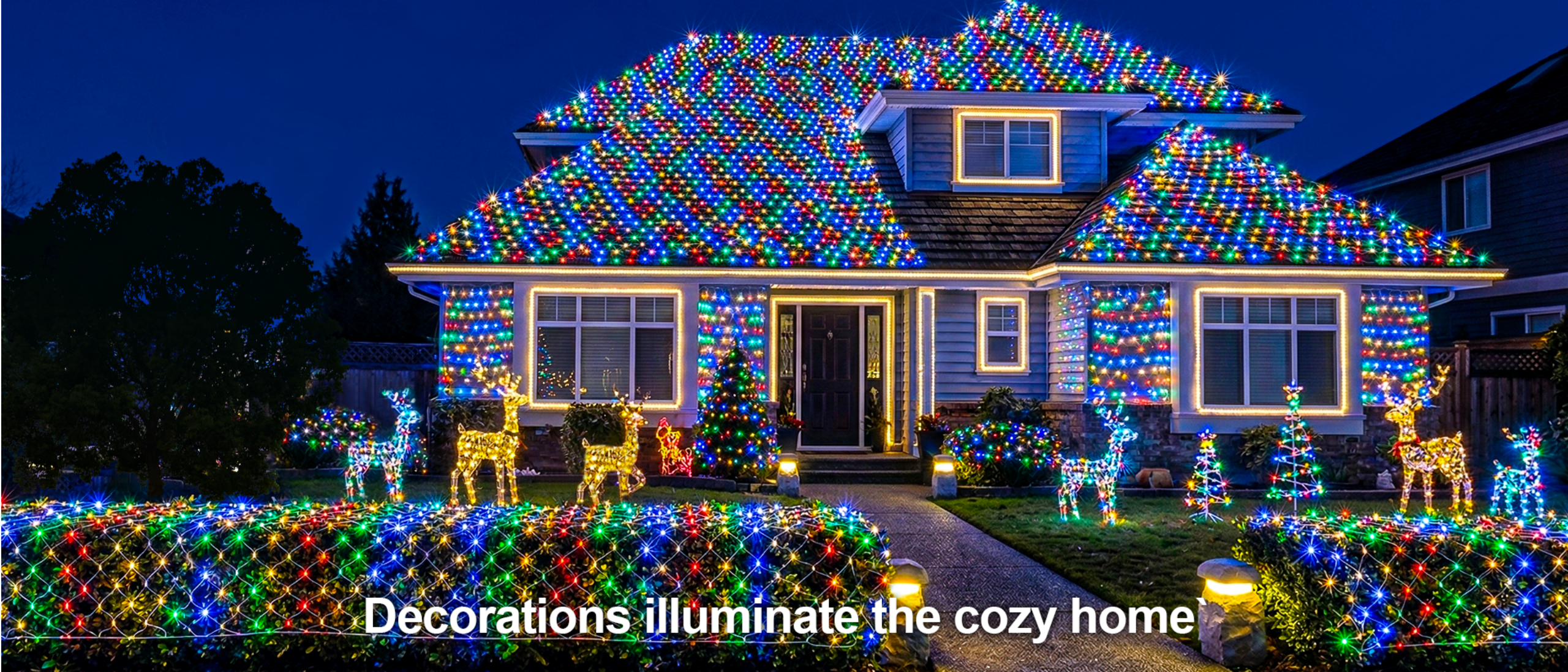 Christmas lights，Atmosphere lamp，Net light，