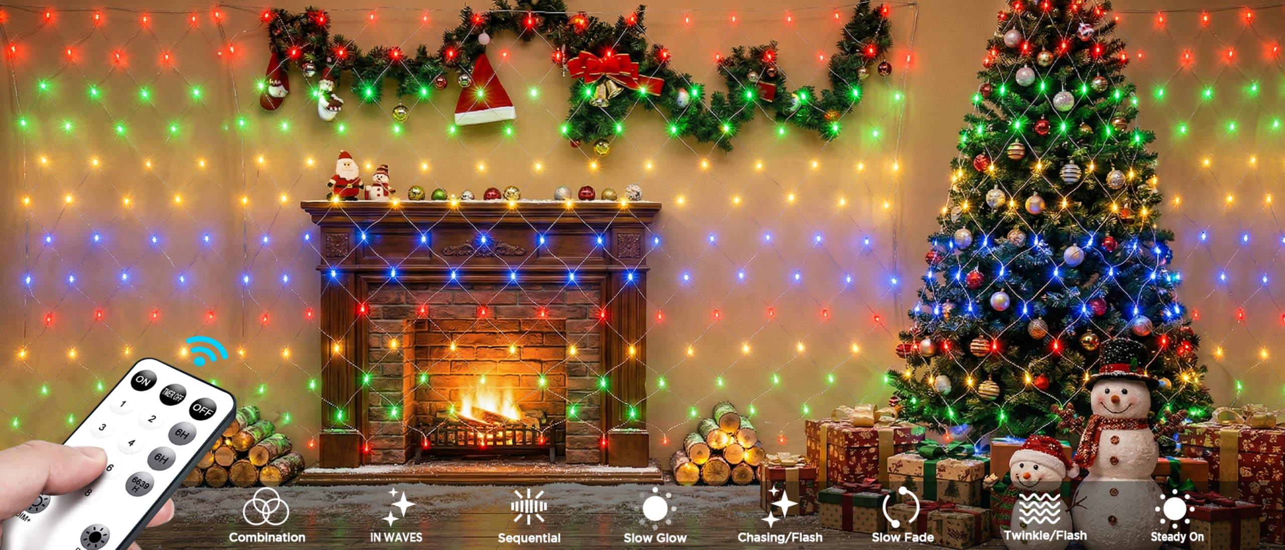 Christmas lights，Atmosphere lamp，Net light，