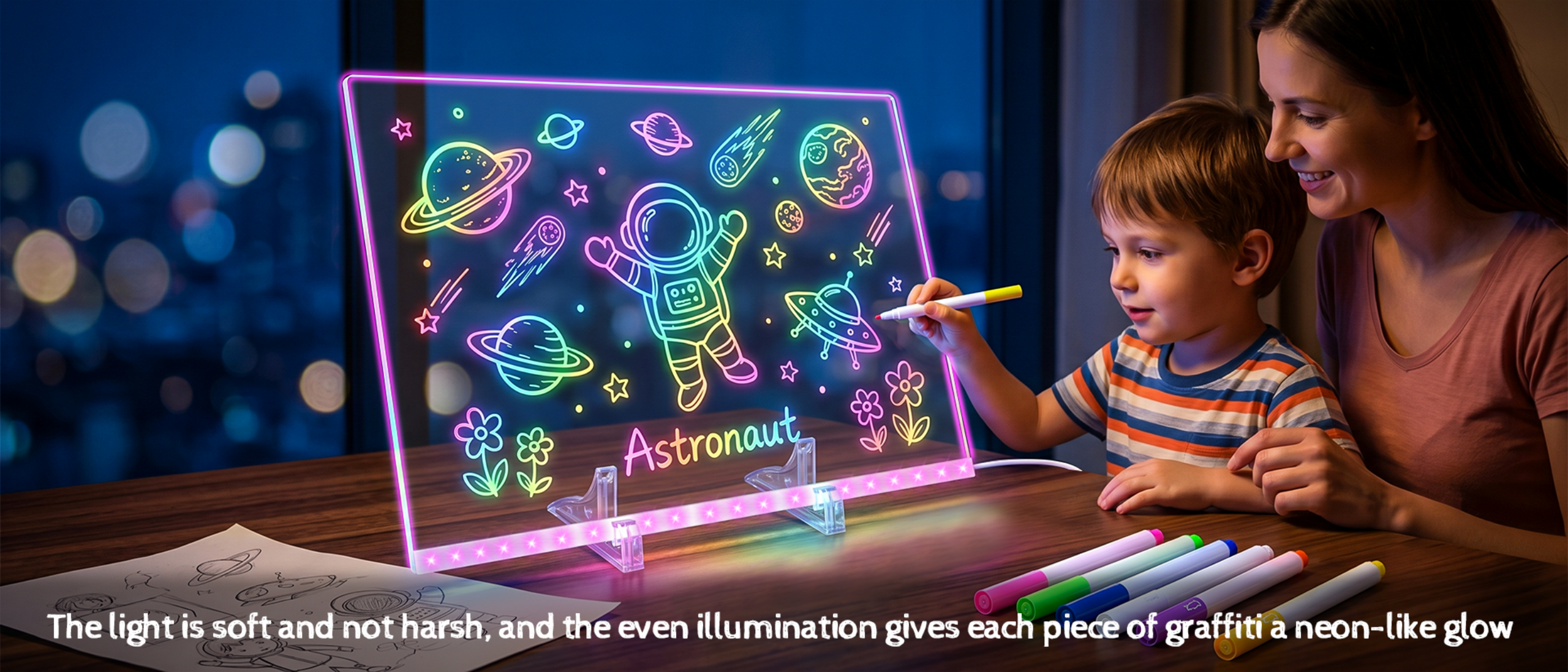 Children's drawing board lamp，Drawing board lamp，Drawing board，