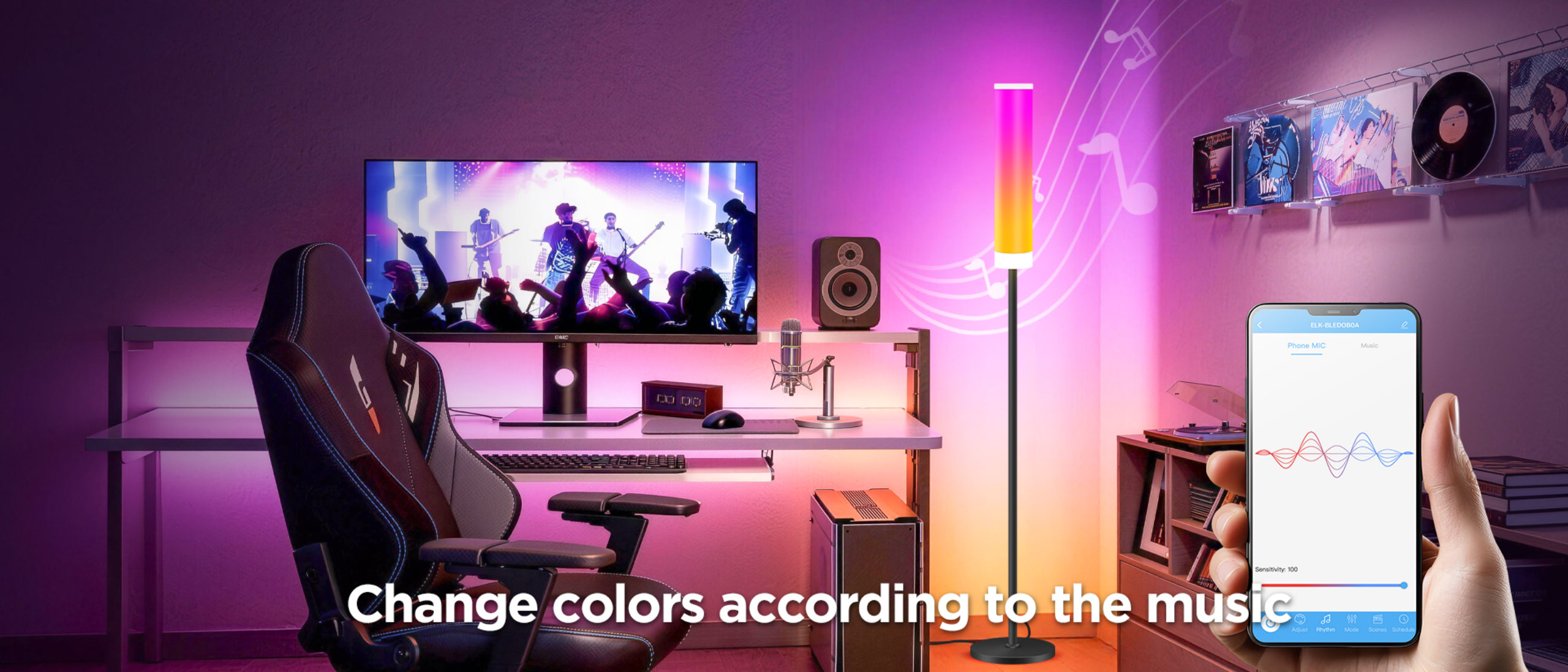 Floor lamp，Bluetooth floor lamp，Magic floor lamp，