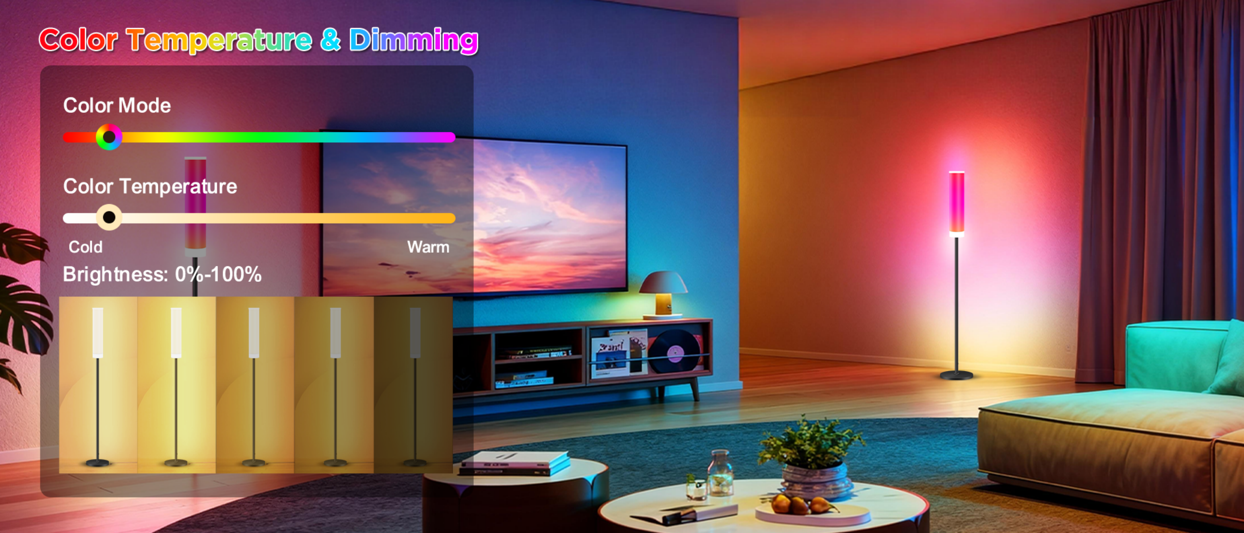 Floor lamp，Bluetooth floor lamp，Magic floor lamp，