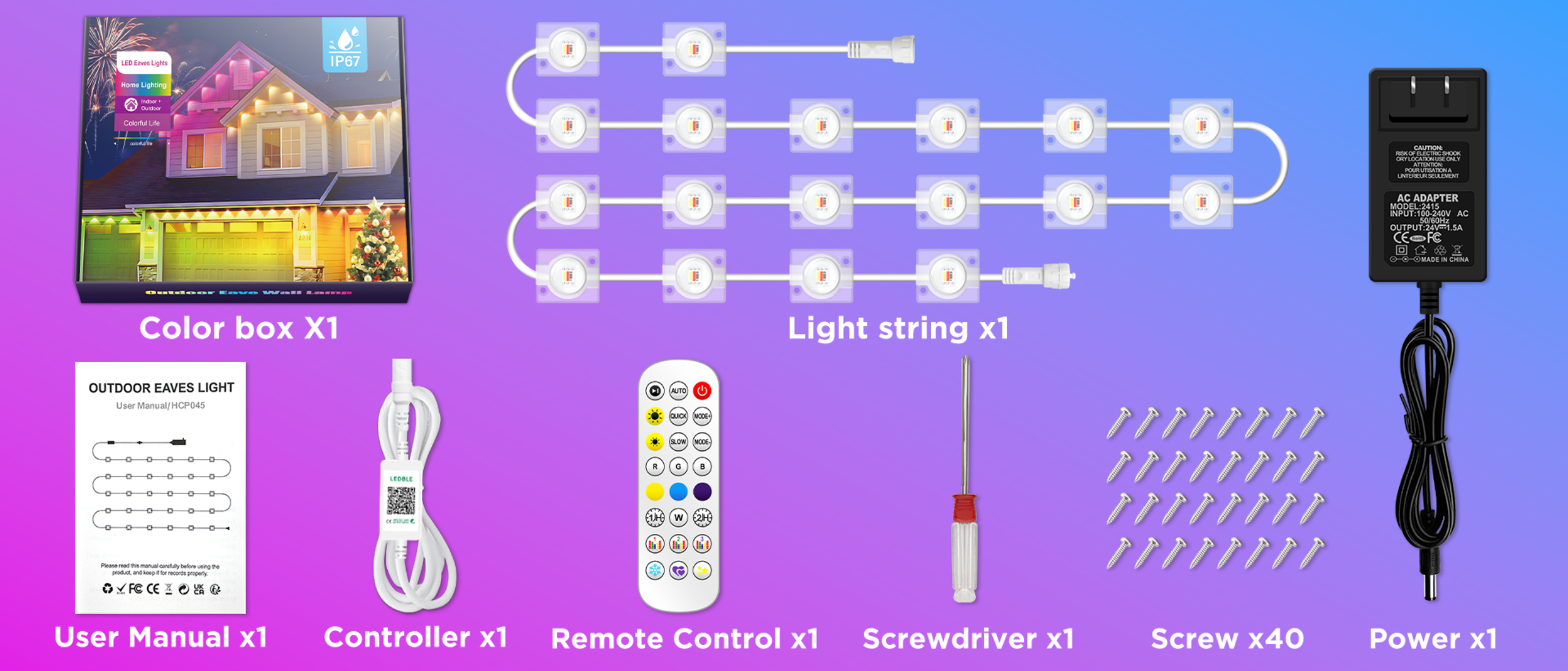 Eaves lamp，Bluetooth Eaves Light，Magic Eaves Light，