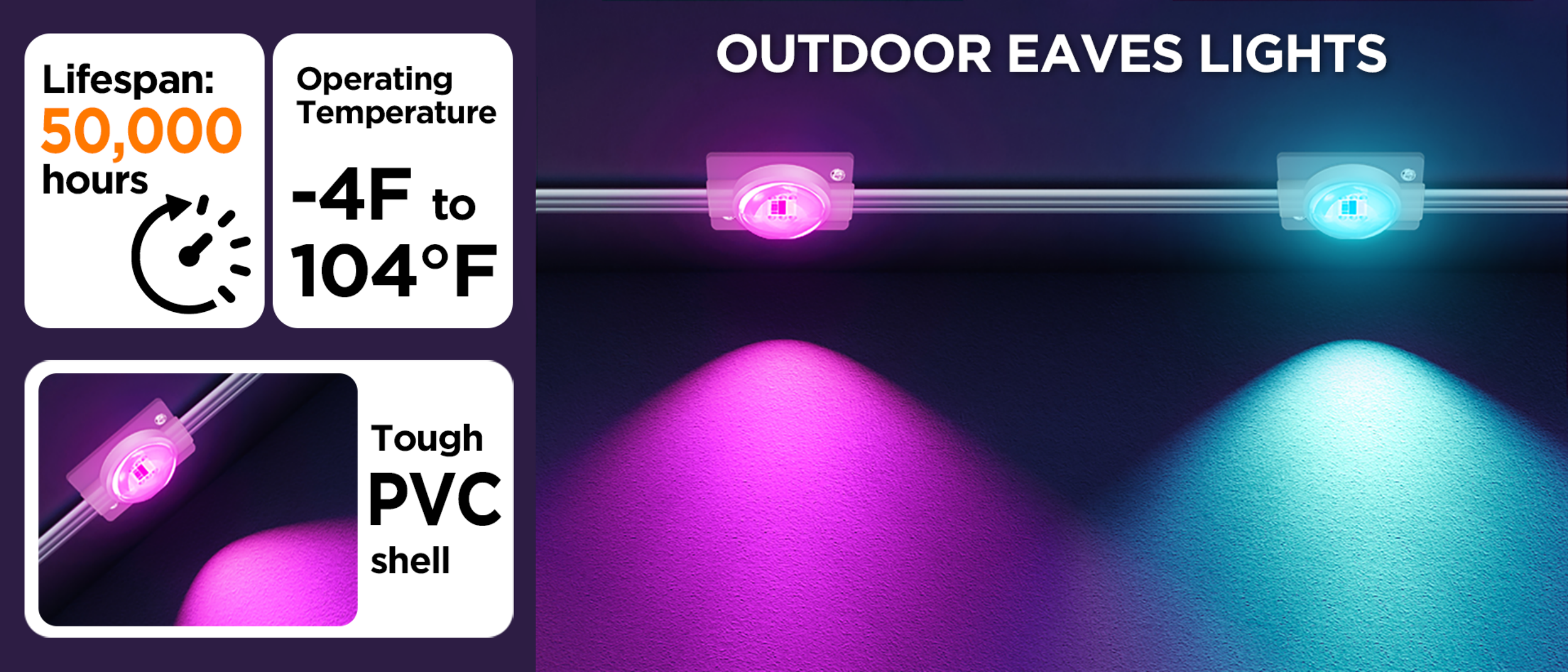 Eaves lamp，Bluetooth Eaves Light，Magic Eaves Light，