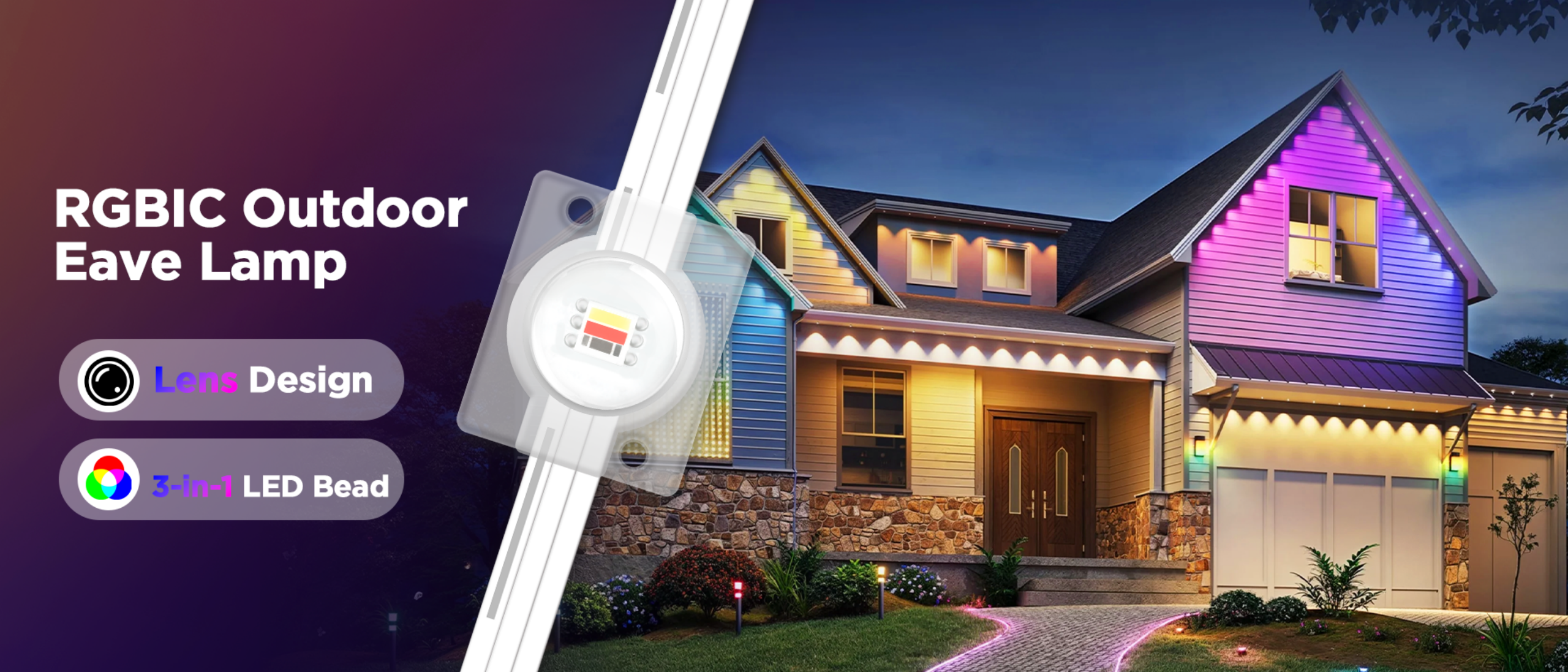 Eaves lamp，Bluetooth Eaves Light，Magic Eaves Light，
