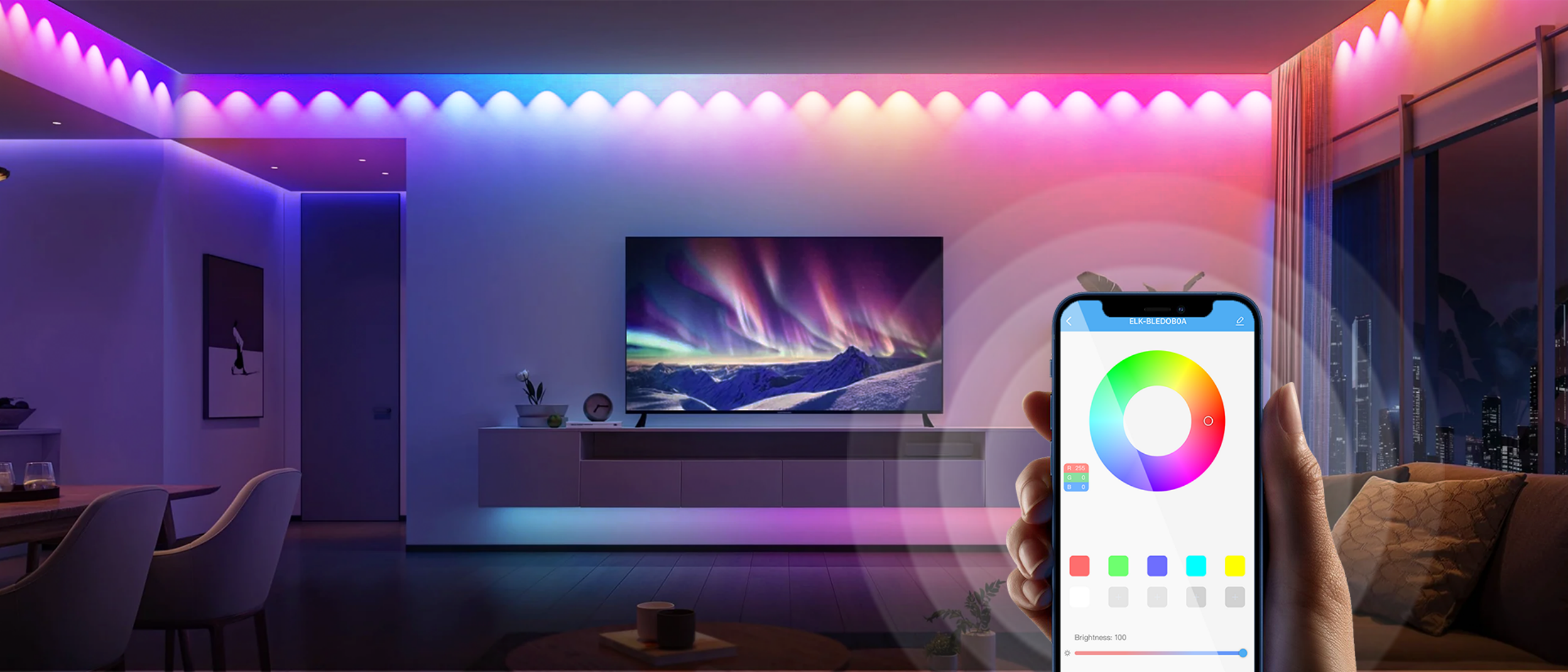 Eaves lamp，Bluetooth Eaves Light，Magic Eaves Light，
