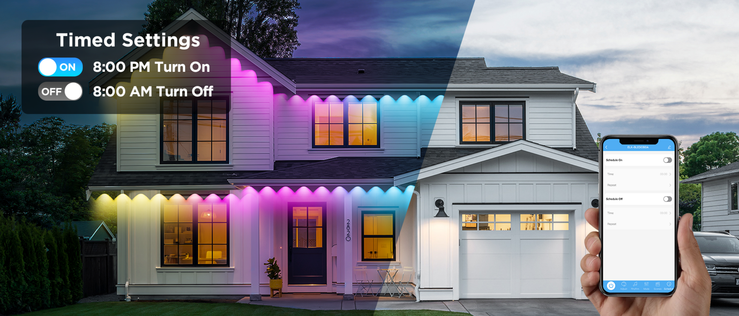 Eaves lamp，Bluetooth Eaves Light，Magic Eaves Light，