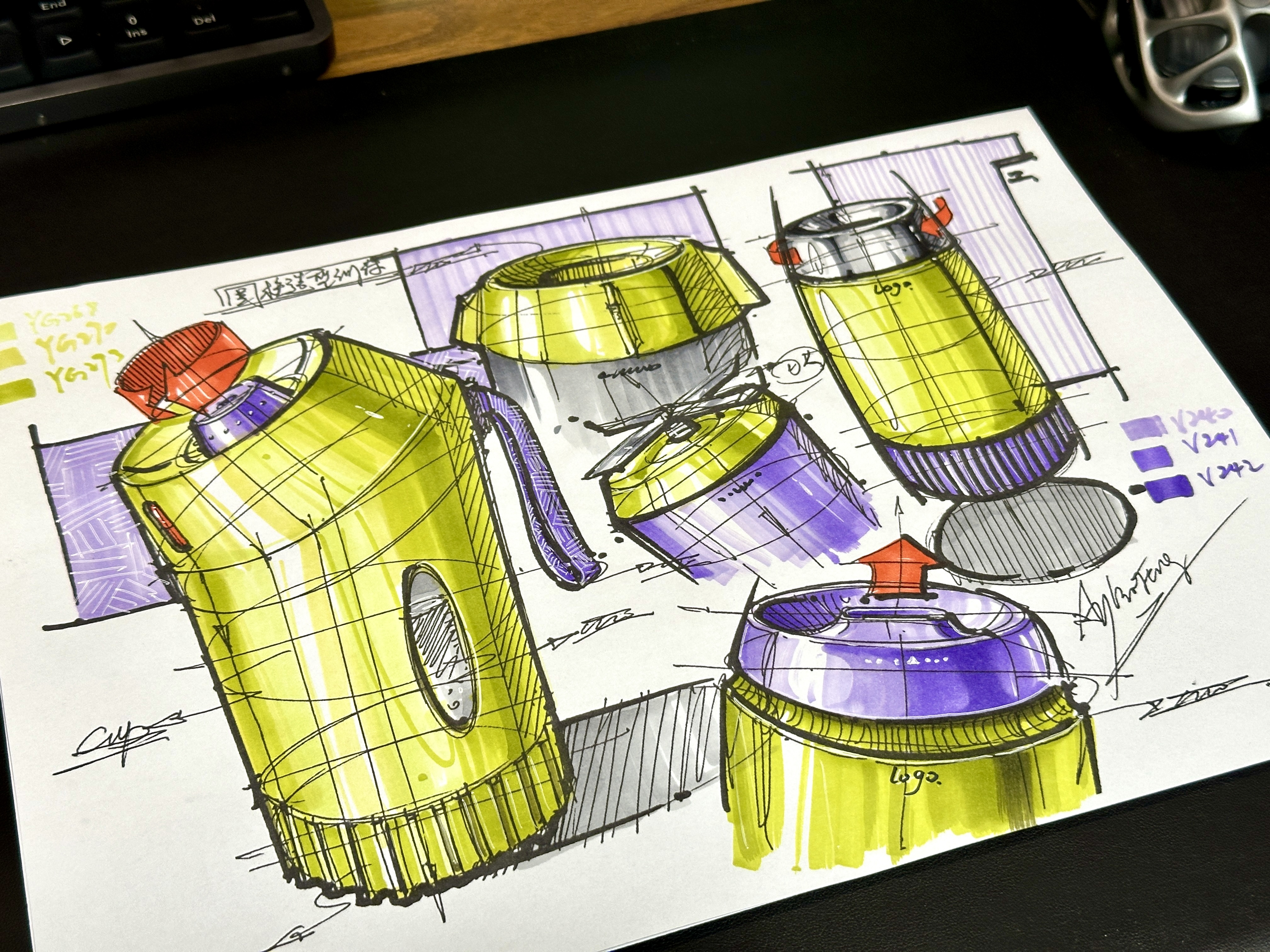 industrial design，product design，Hand drawn product design，Hand drawn industrial design，Designer's hand-painted book，Dream-chasing Design Postgraduate Entrance Examination，