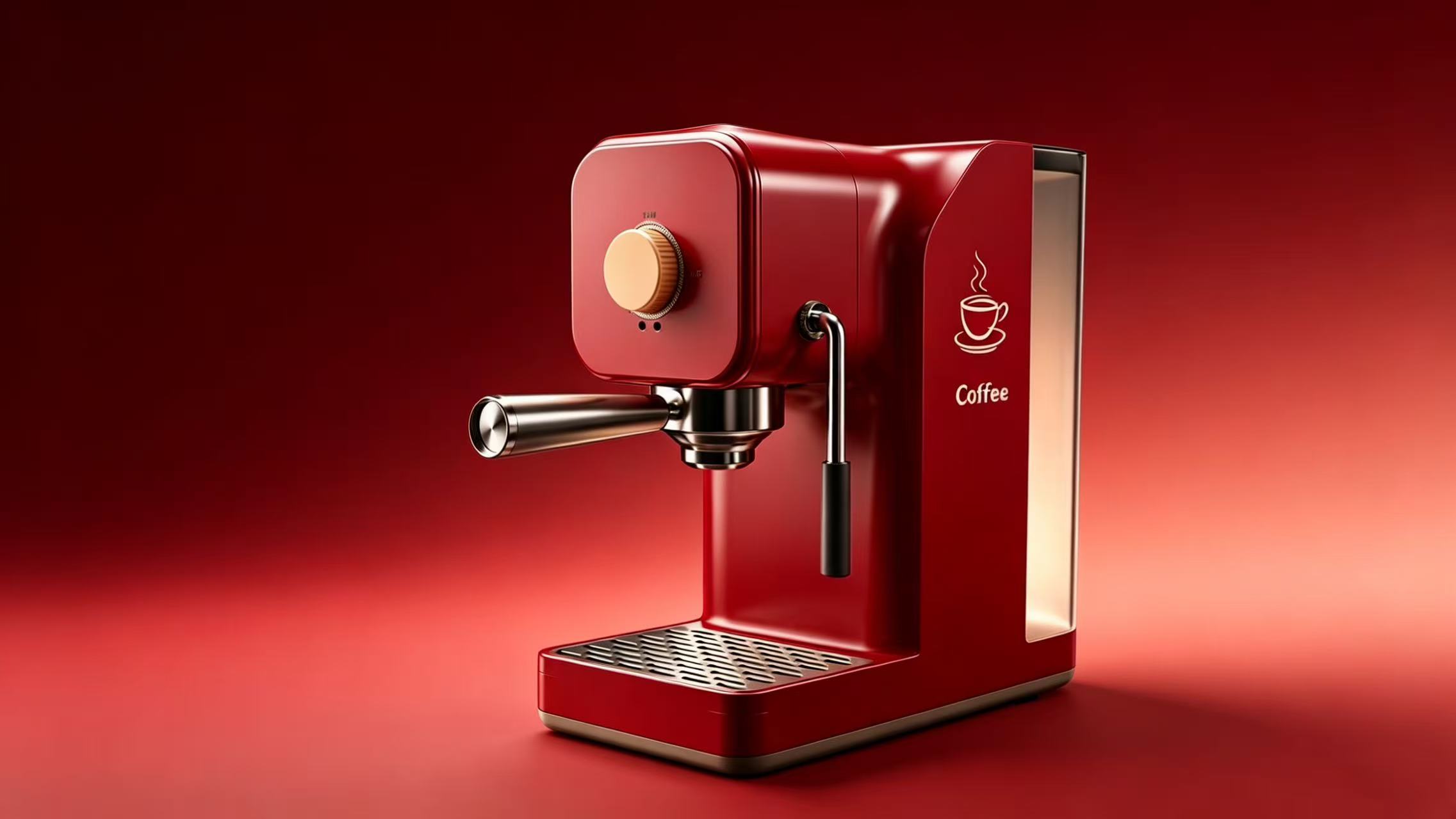 Household Electric Appliances，Office products，Coffee machine design，Product rendering，Minimalist Product Design，Product color matching，
