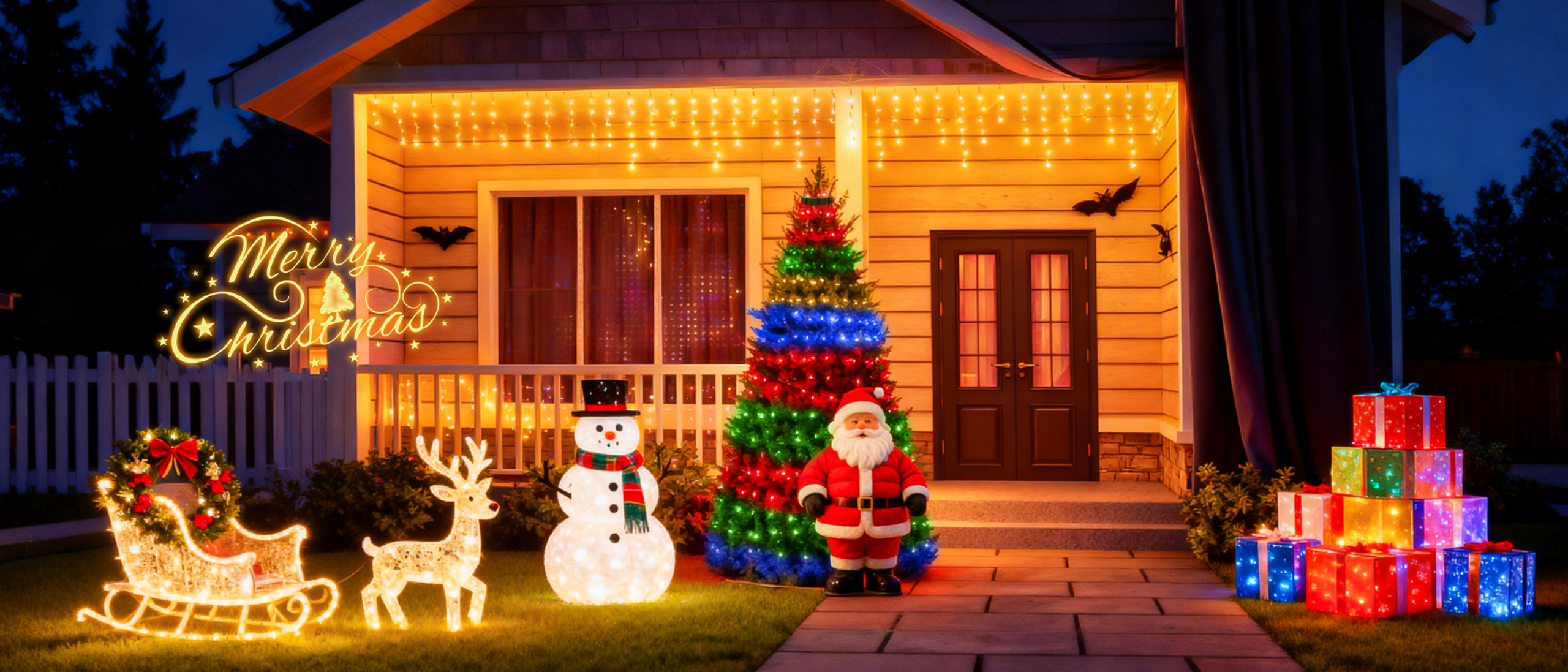 Christmas tree lights，Christmas lights string，Tree light，Atmosphere lamp，