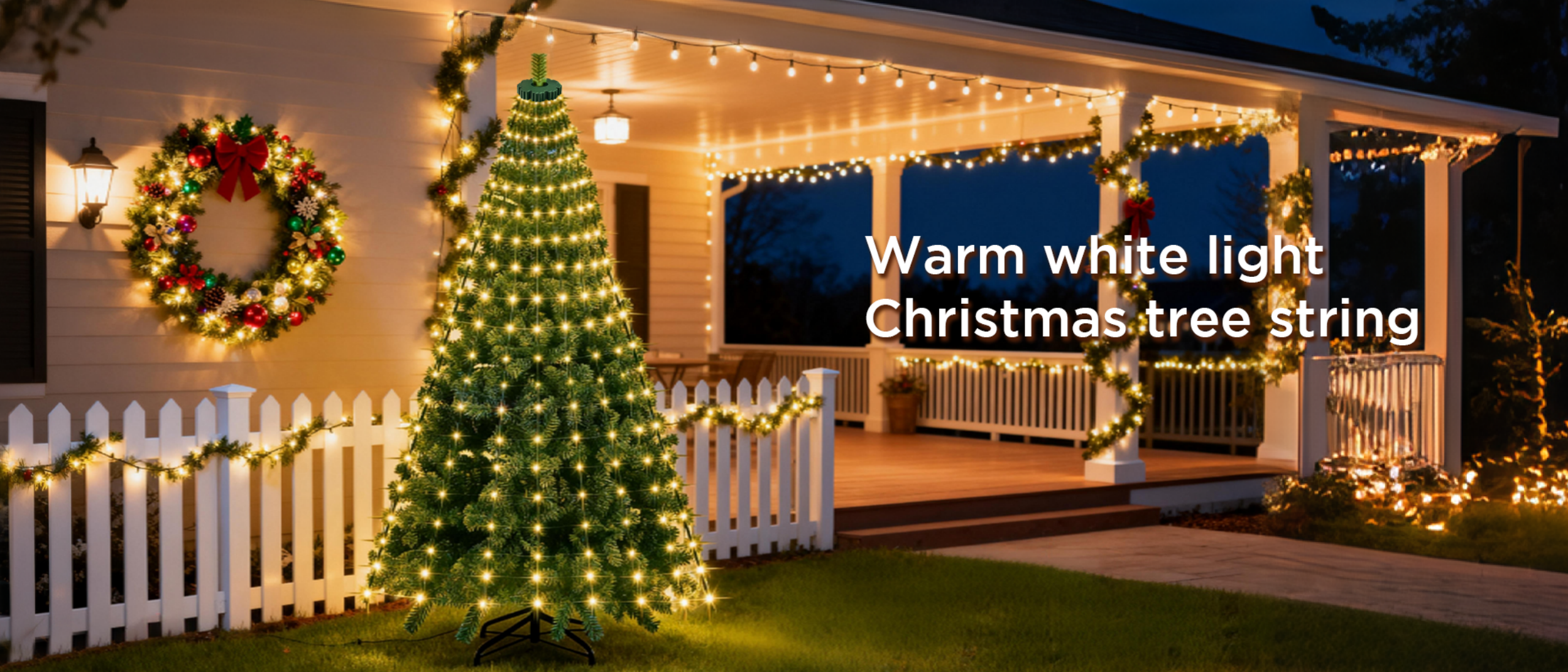 Christmas tree lights，Christmas lights string，Tree light，Atmosphere lamp，