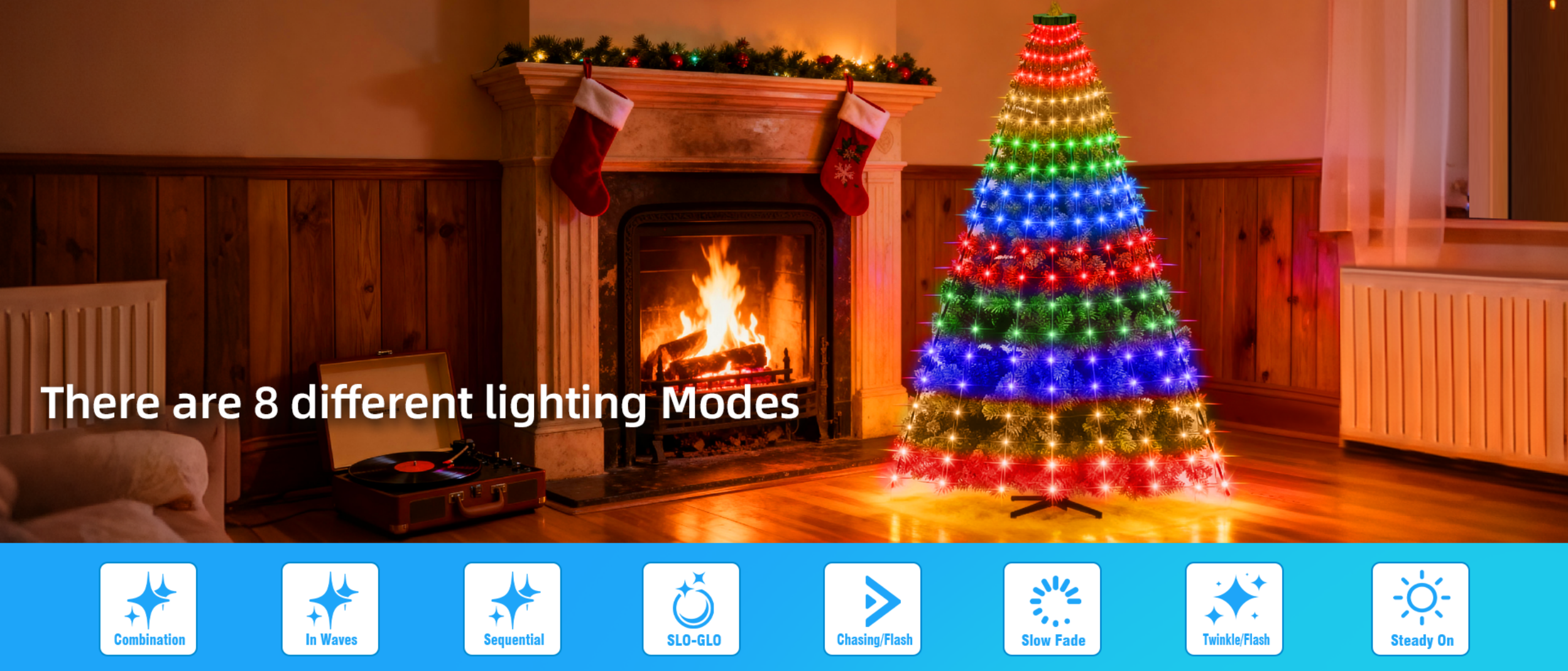 Christmas tree lights，Christmas lights string，Tree light，Atmosphere lamp，