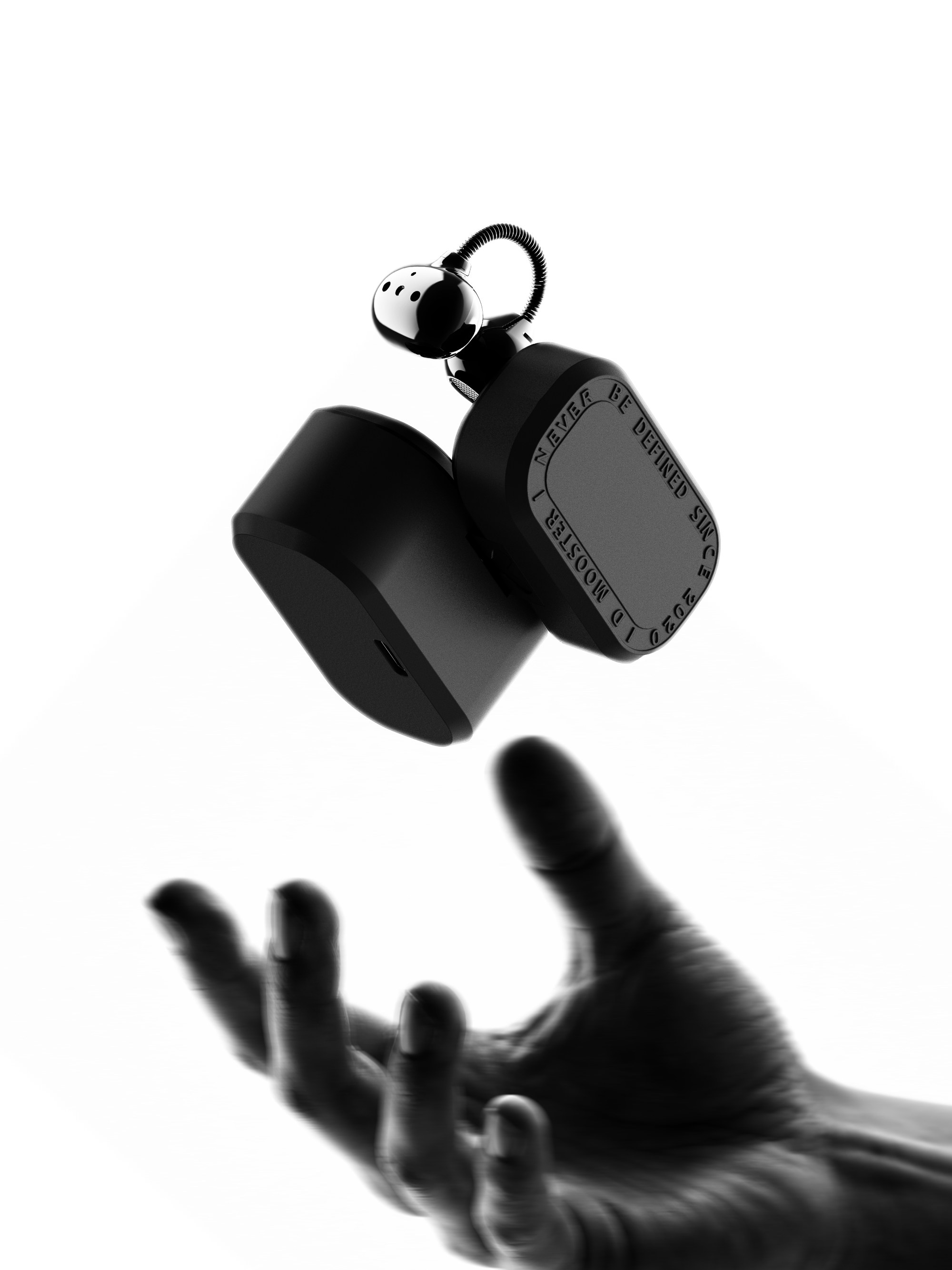 dmooster，Big Monster，Bluetooth headset，industrial design，Render，headset，product，