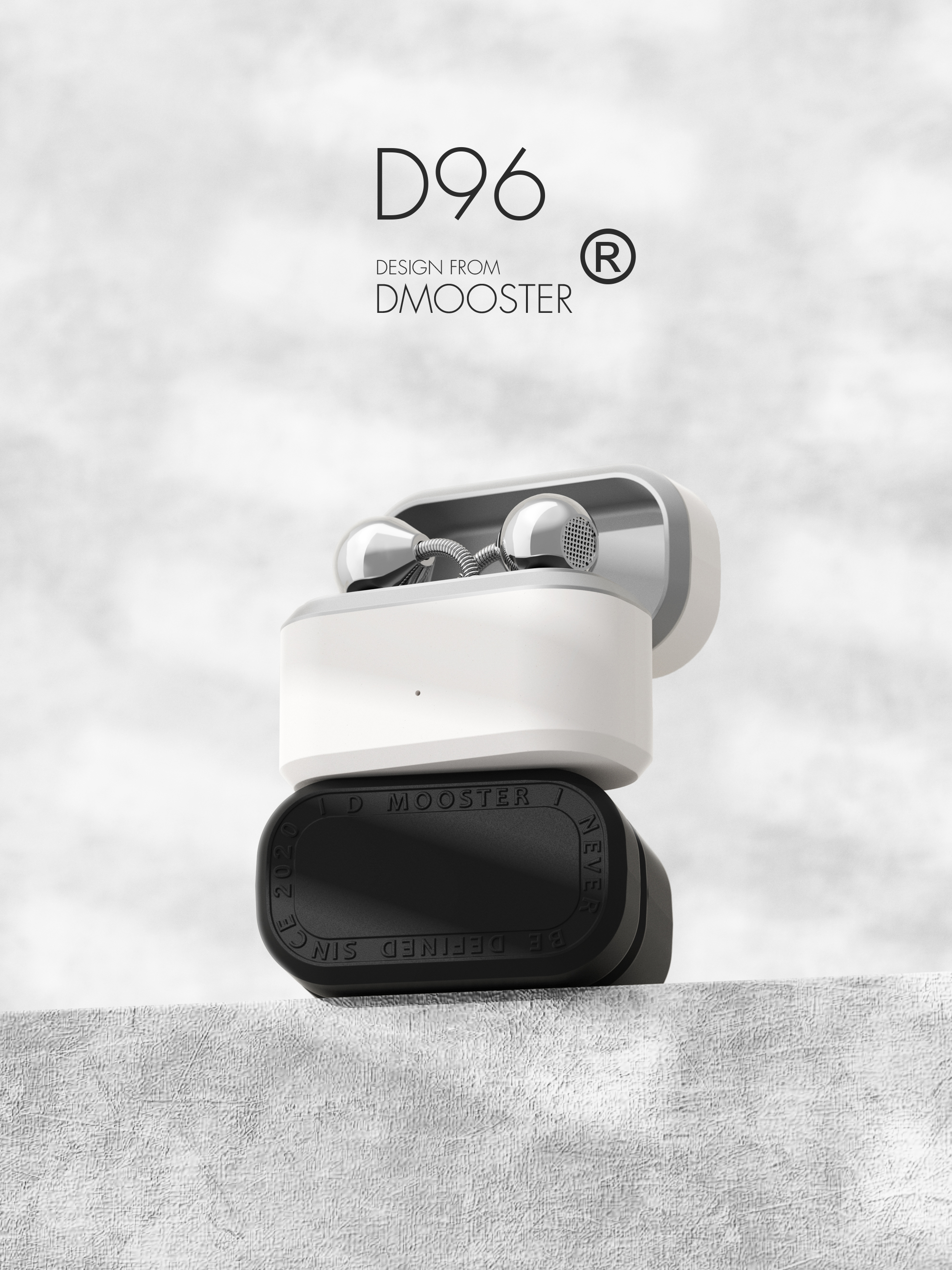 dmooster，Big Monster，Bluetooth headset，industrial design，Render，headset，product，