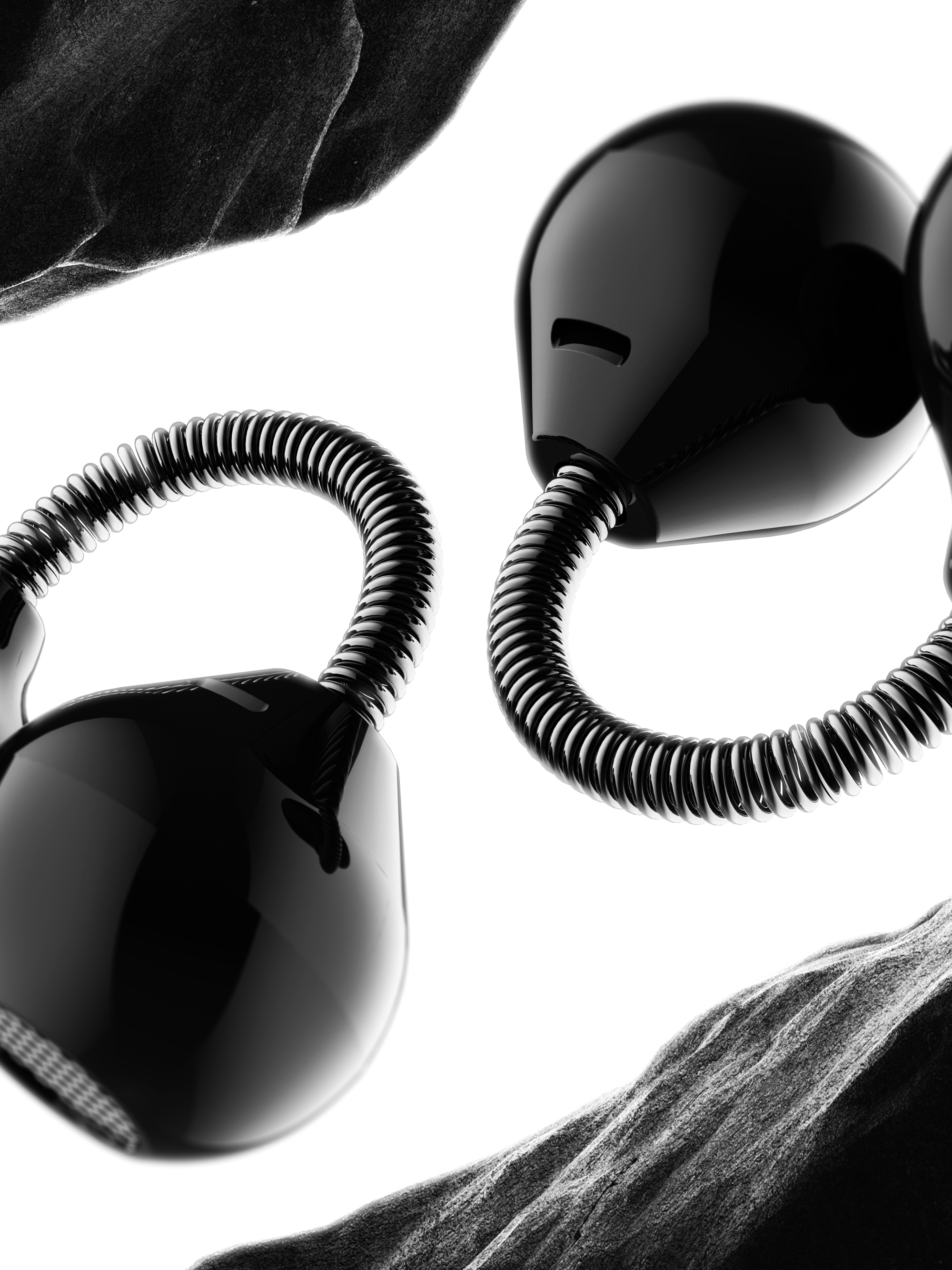 dmooster，Big Monster，Bluetooth headset，industrial design，Render，headset，product，