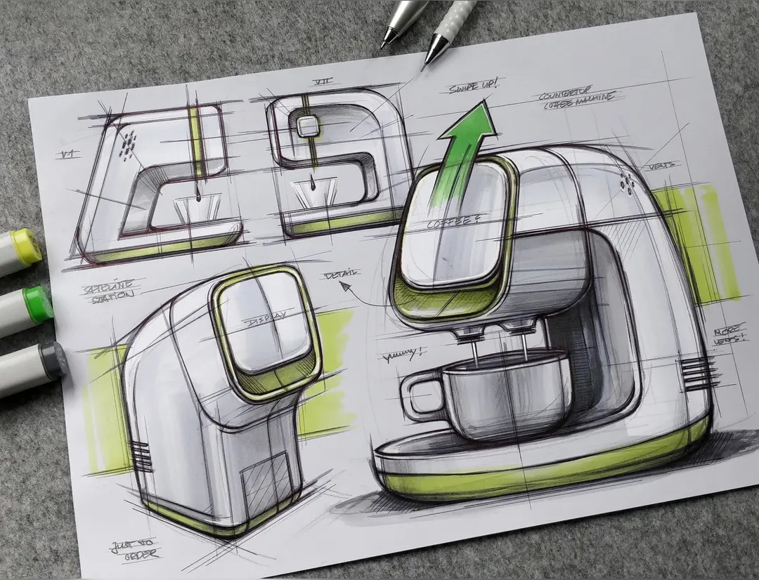 product design，industrial design，small home appliances，Fun House，Capsule coffee machine，