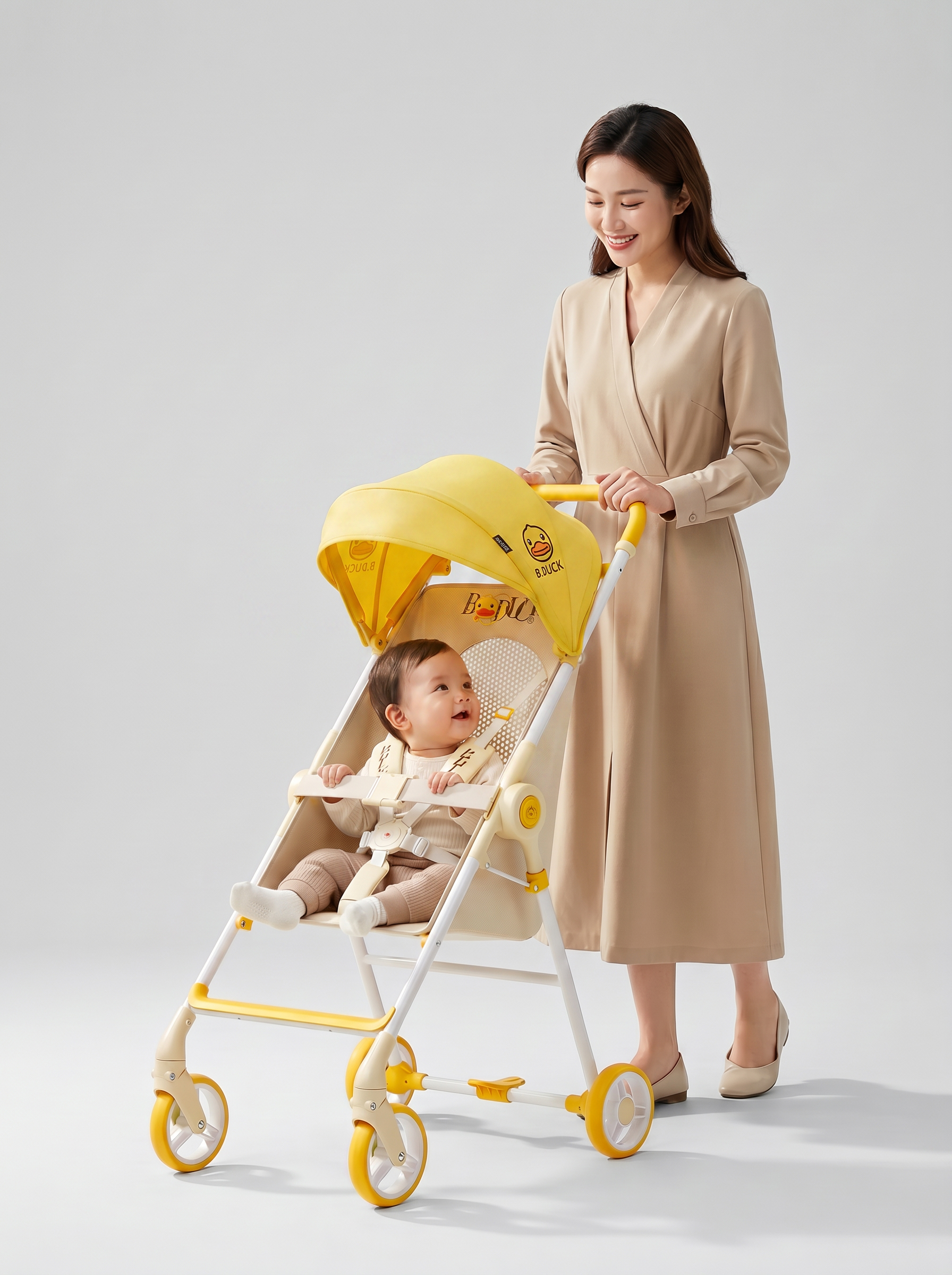Baby stroller，Slip baby artifact，Yellow duck，Travel Artifact，