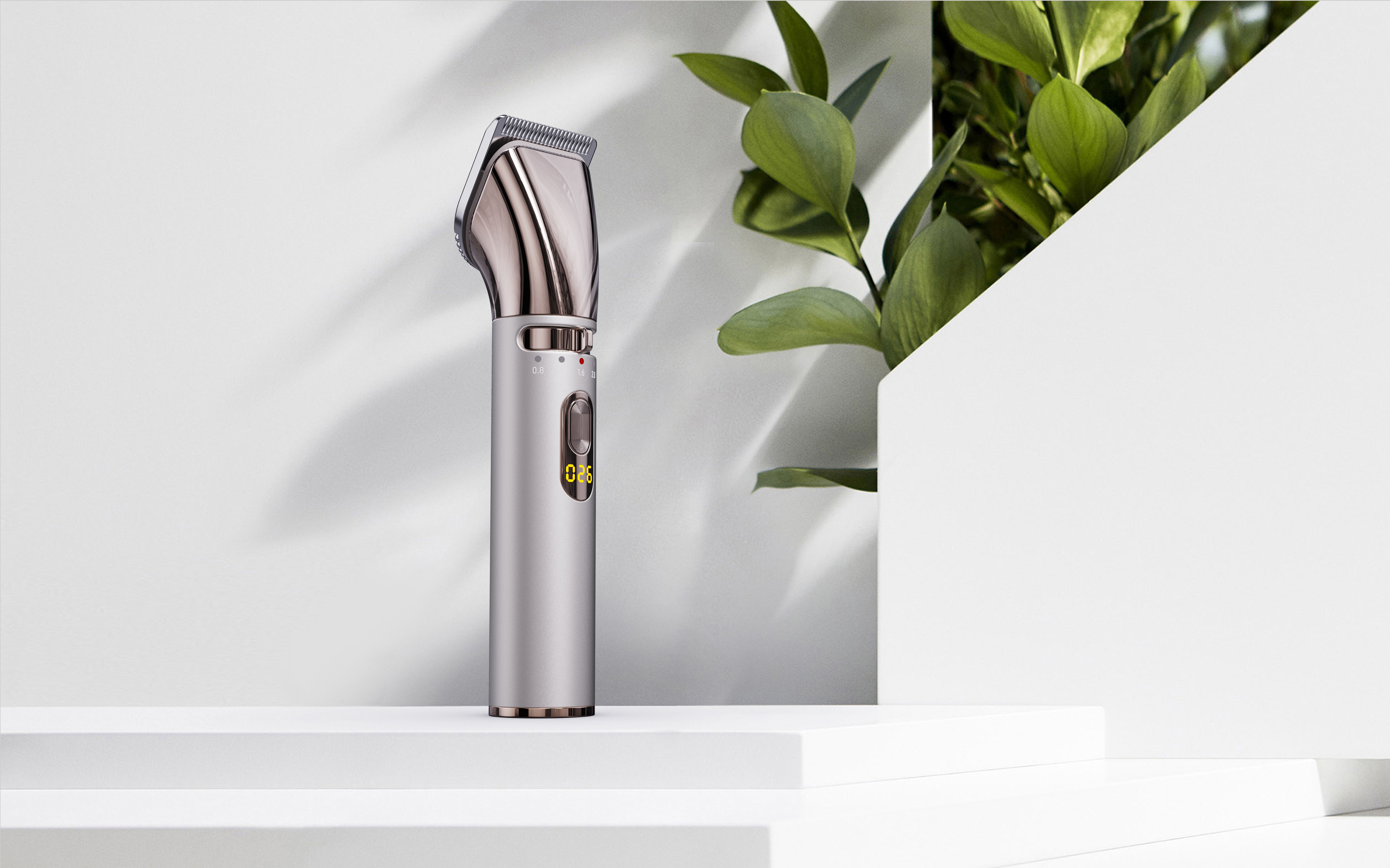 Electric clippers，cylinder，Metallic texture，Minimalist style，Advanced sense，Light luxury，sense of modernity，
