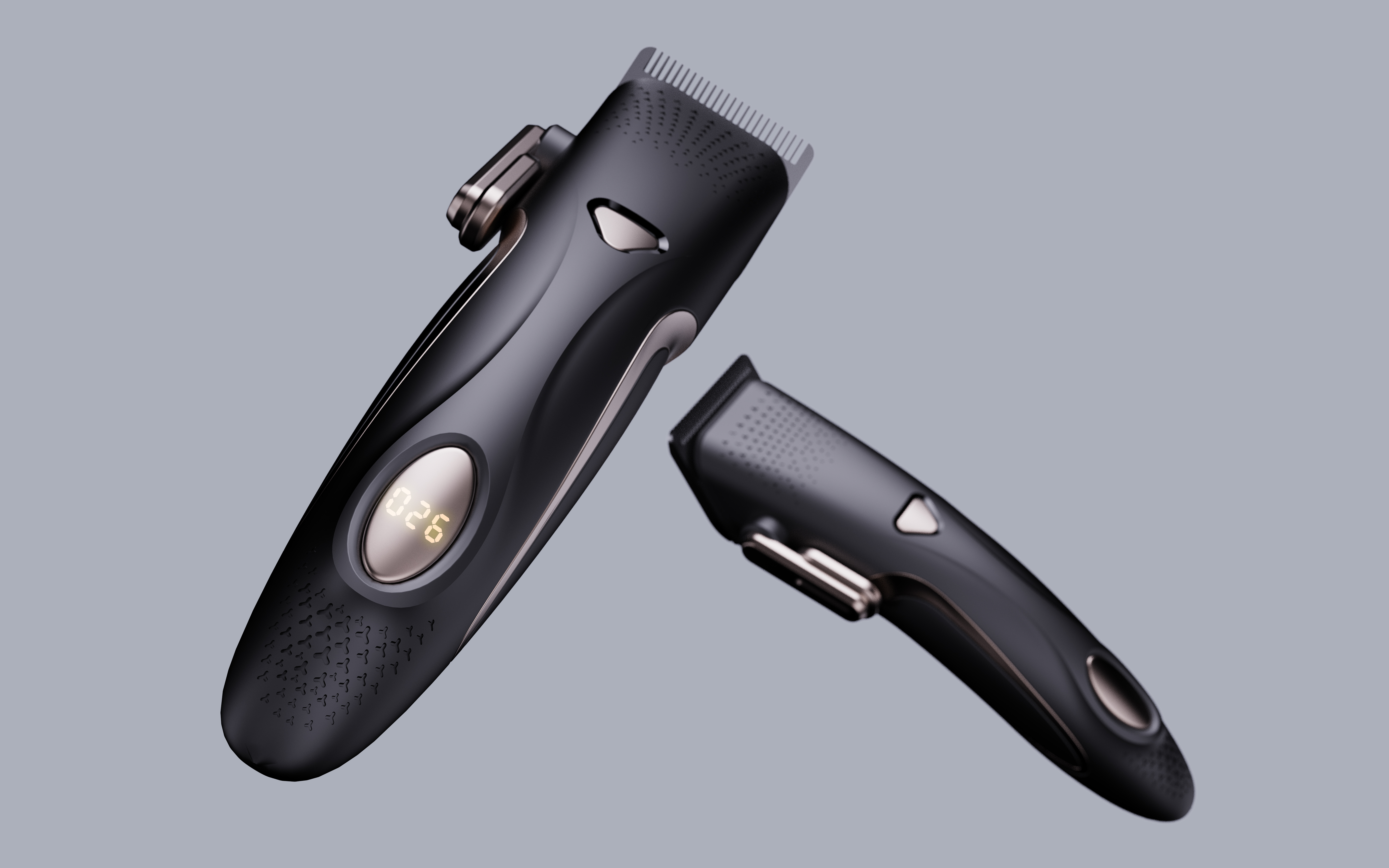 Electric clippers，Curve sense，Ergonomics，Smart sense，Professional sense，Texture design，Functional Aesthetics，