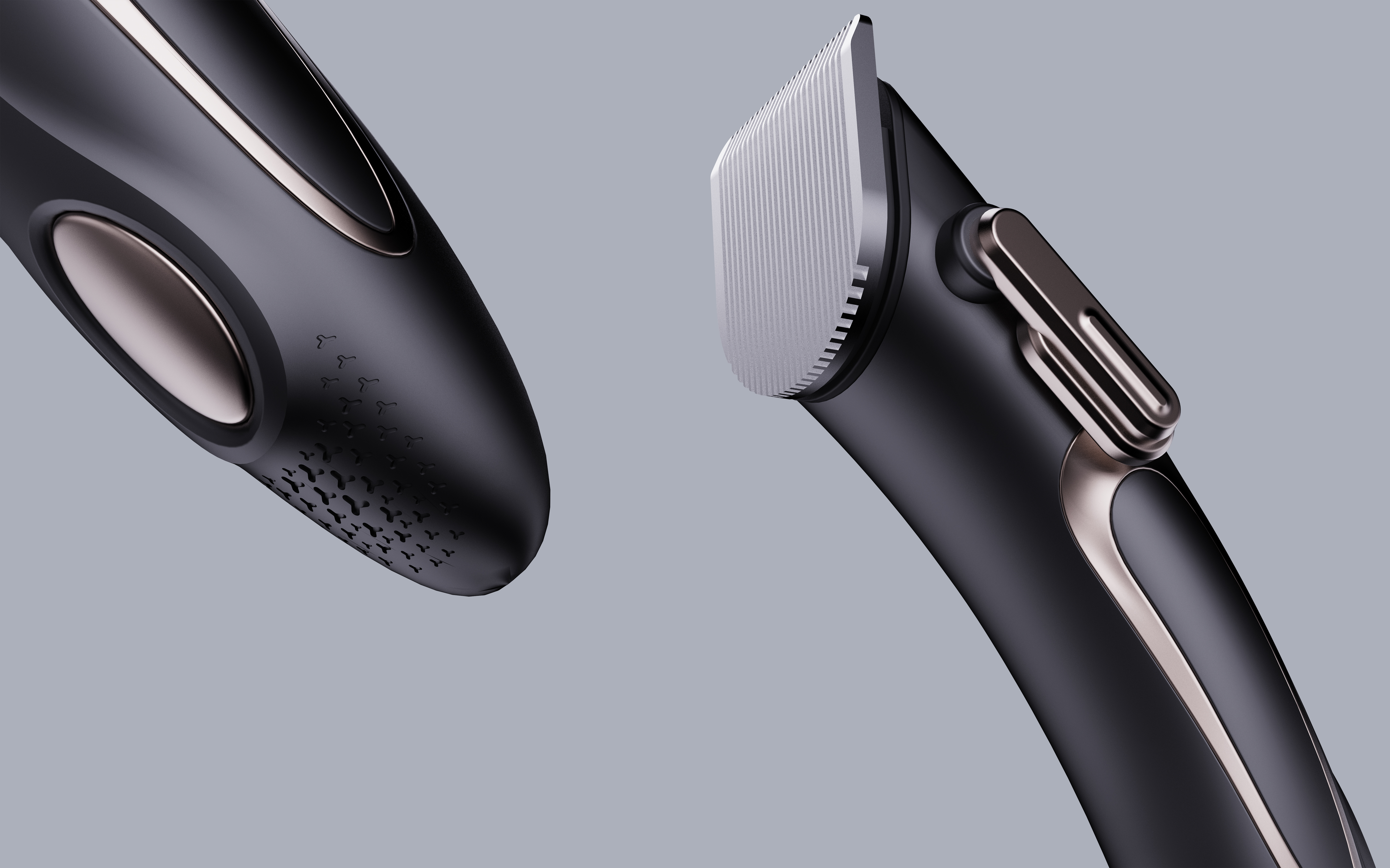 Electric clippers，Curve sense，Ergonomics，Smart sense，Professional sense，Texture design，Functional Aesthetics，