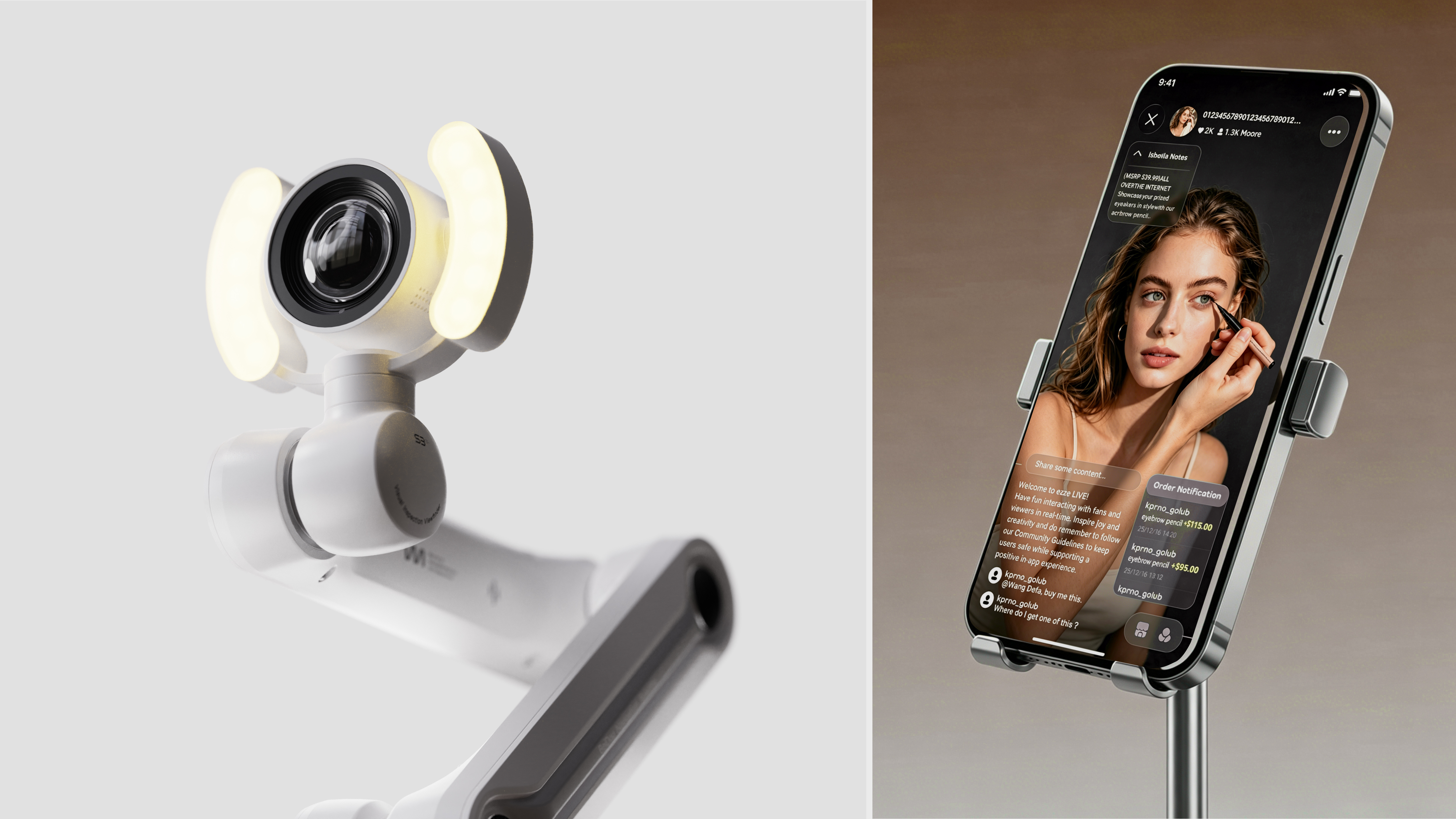 industrial design，product design，Beauty makeup，intelligent robot，Beauty livestream，