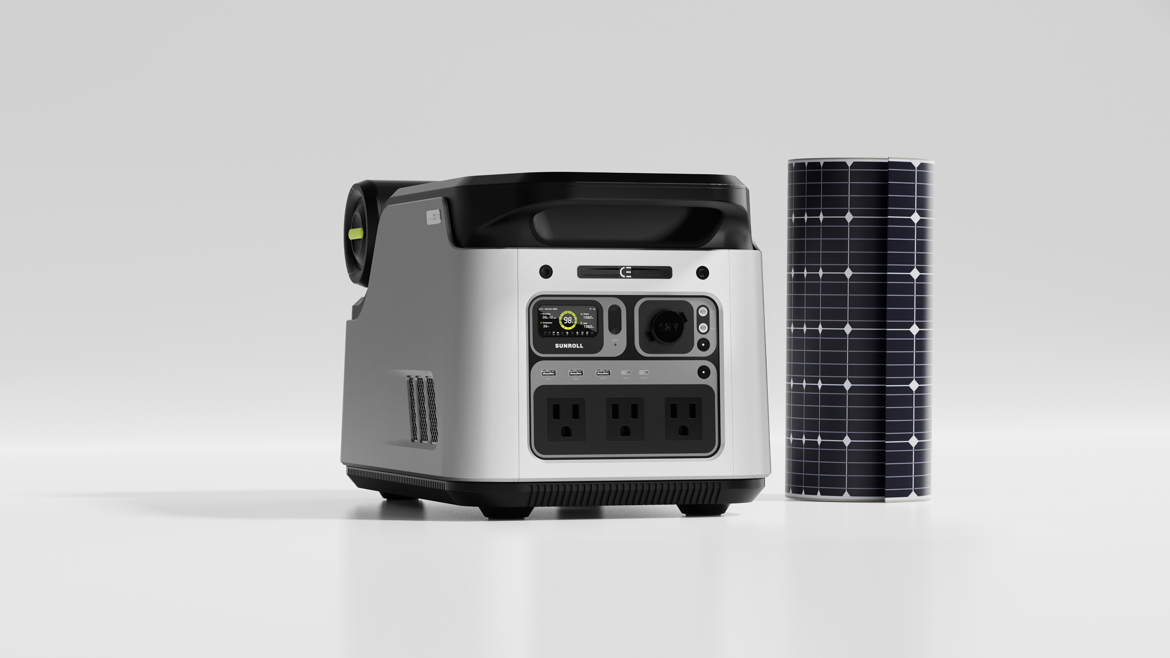 product design，industrial design，portable source，outdoors，