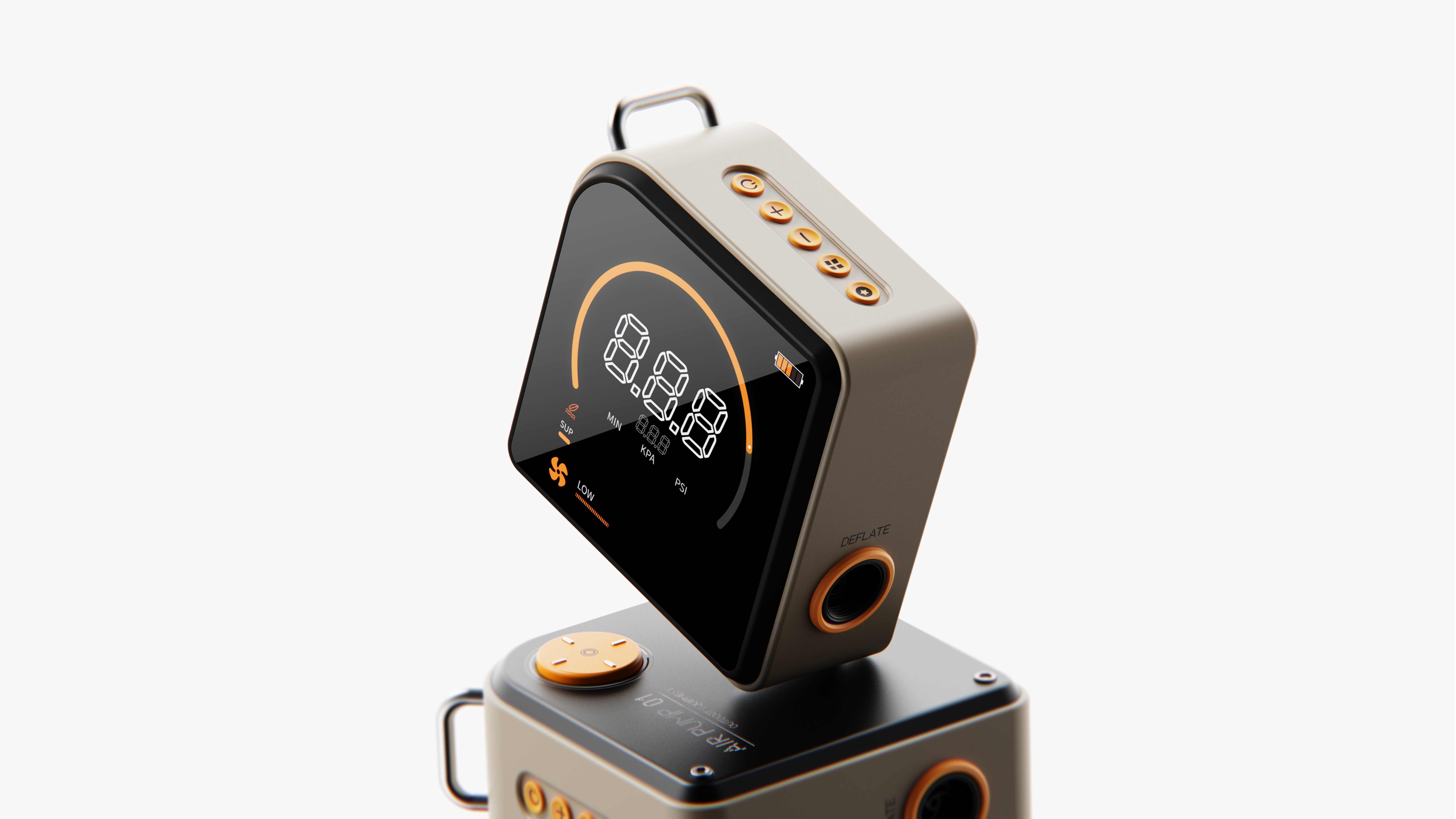 Electric air pump，Outdoor camping，product design，Automobile inflation pump，Portable design，Light outdoor，Electronics，