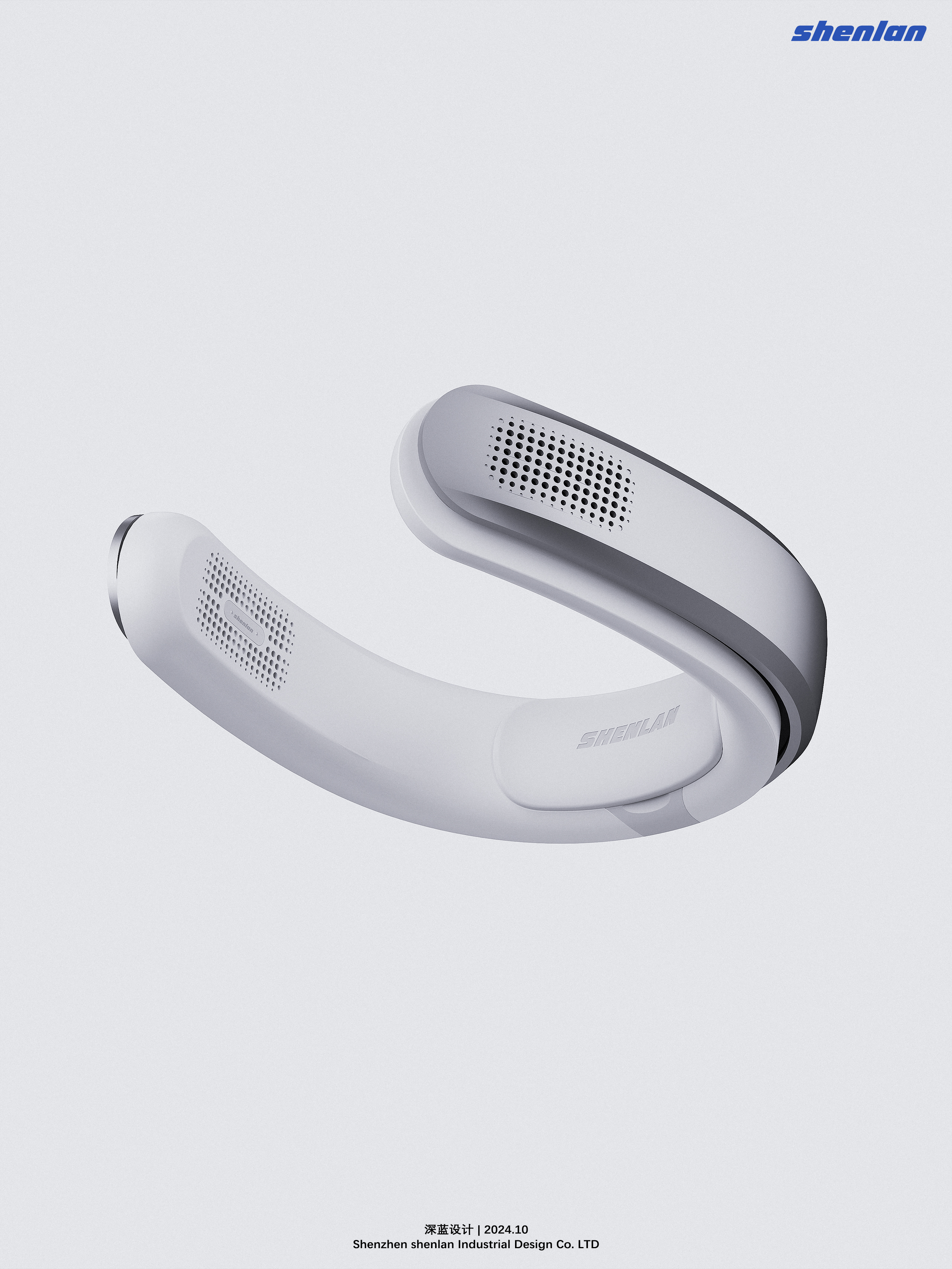 product design，Hanging neck fan，industrial design，Render，