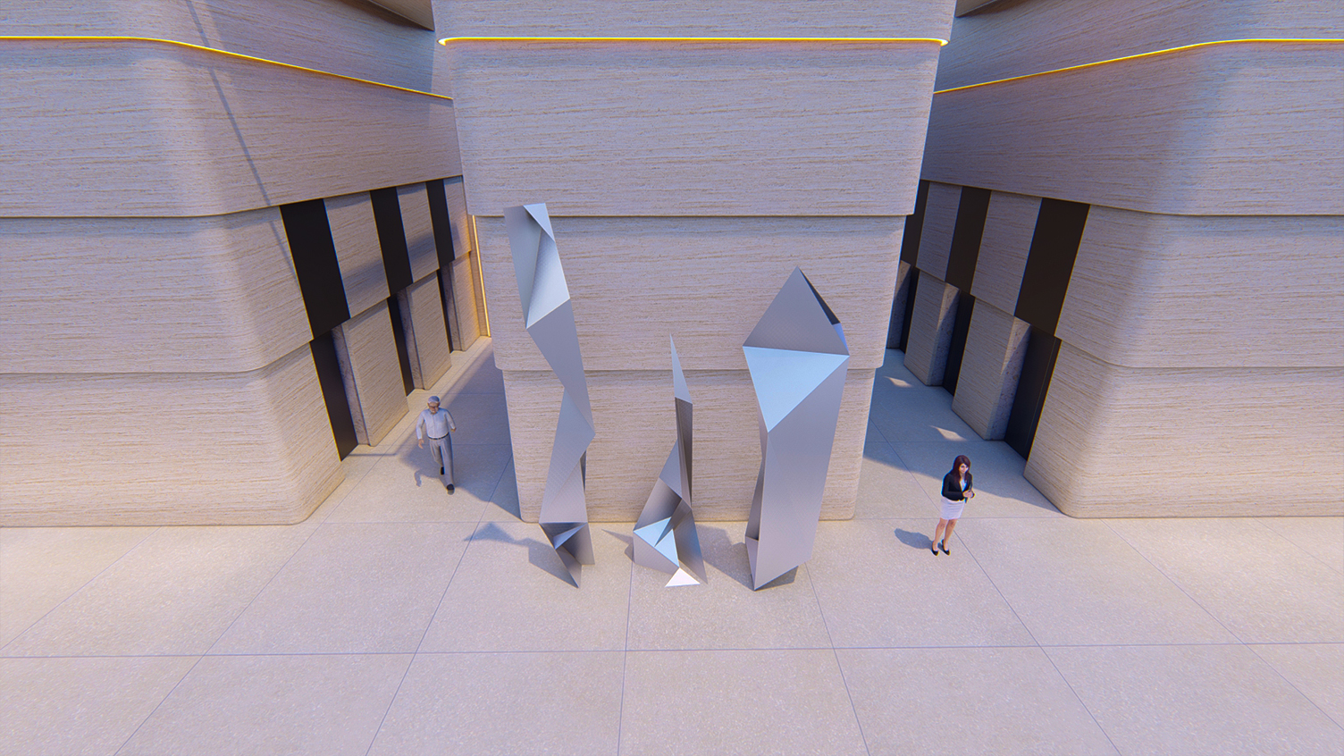 Landscape Sculpture Stainless Steel Sculpture Landscape Sculpture，
