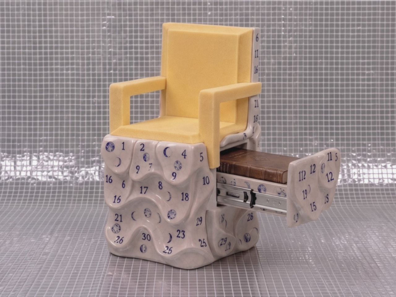 Ceramic Sculpture，Multifunctional storage，Furniture Chair，Storage books，HHMM，
