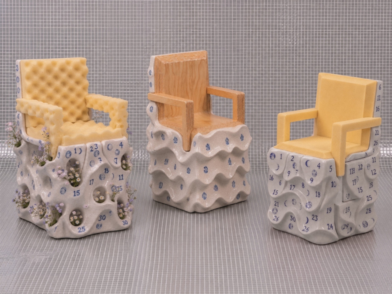 Ceramic Sculpture，Multifunctional storage，Furniture Chair，Storage books，HHMM，