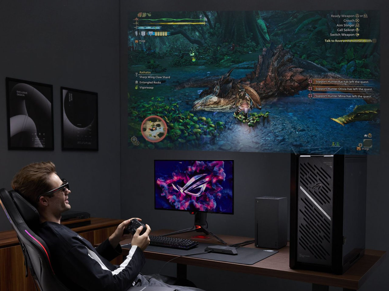 ASUS XREAL R1，Ar glasses，Portable large screen，Game Necessary，ROG，
