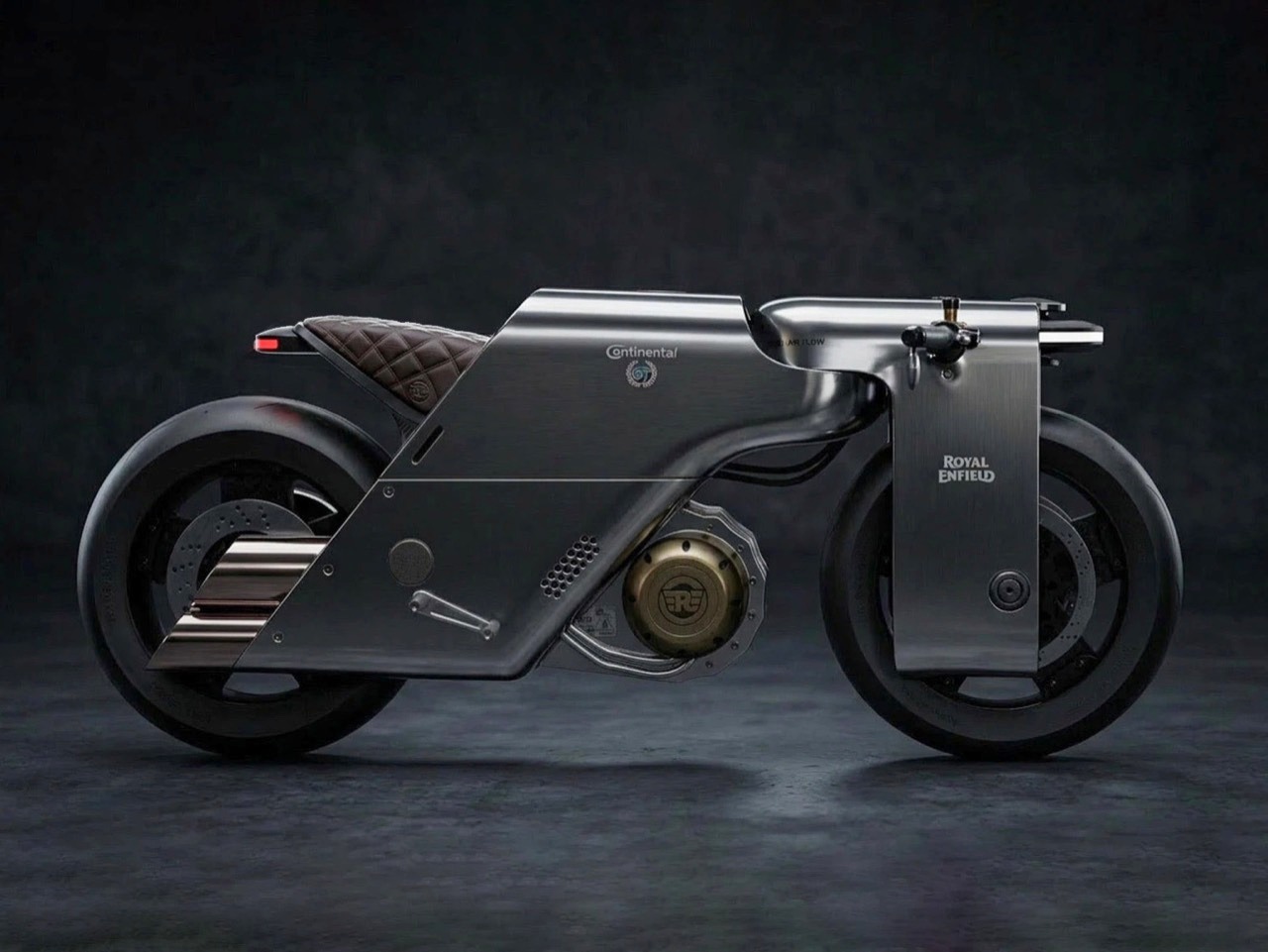 Concept motorcycle，Cafe Racer，Firearms Inspiration，aviation geometric design language，Royal Enfield，