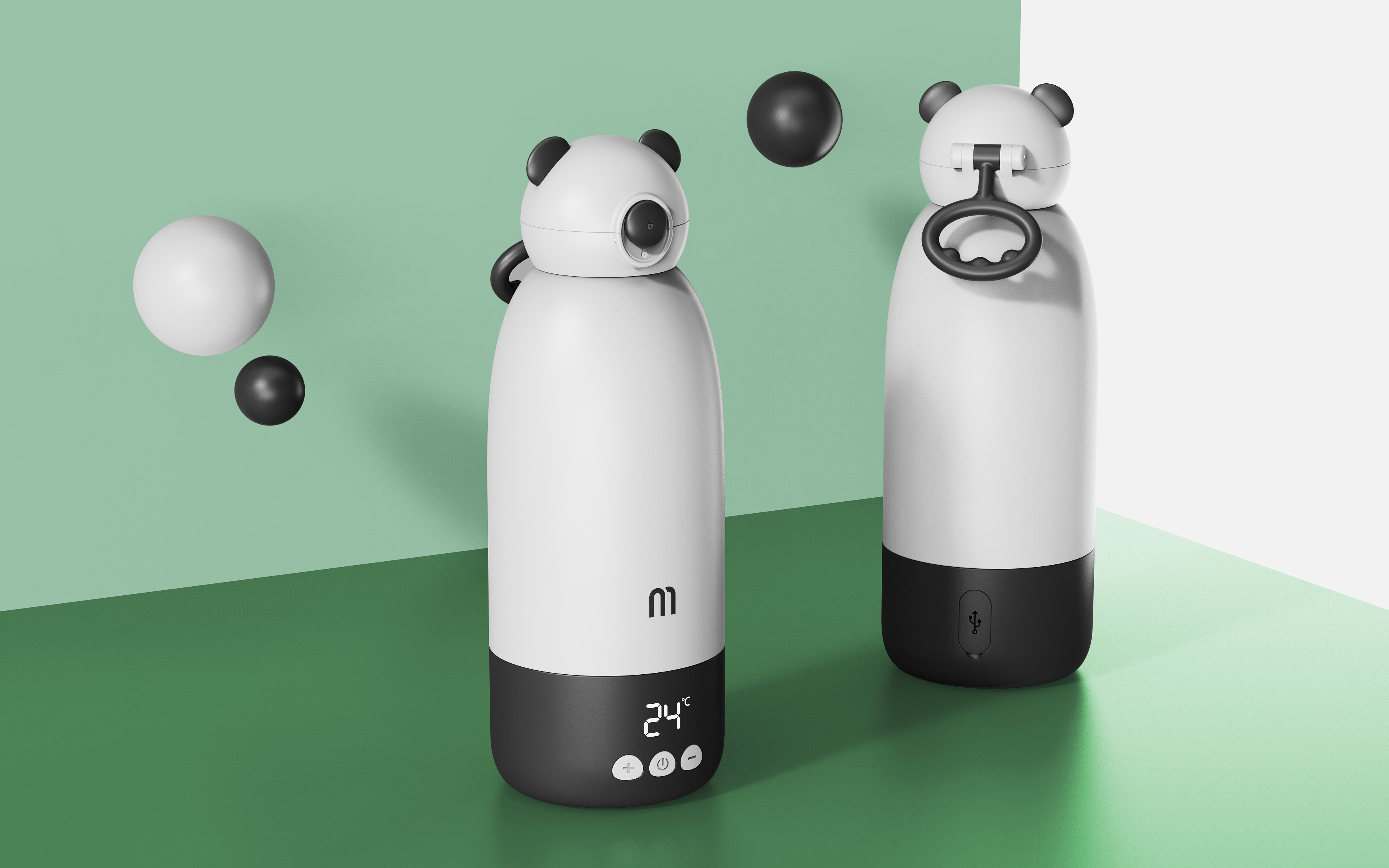 Intelligent thermos cup, children's cup, maternal and child products, bionic design，