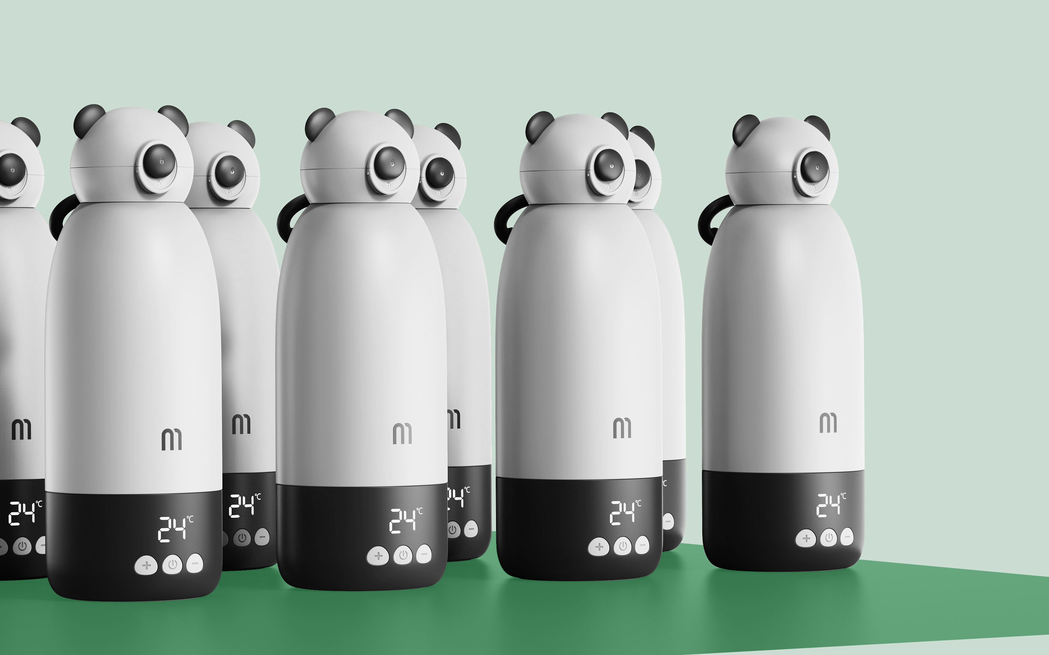 Intelligent thermos cup, children's cup, maternal and child products, bionic design，