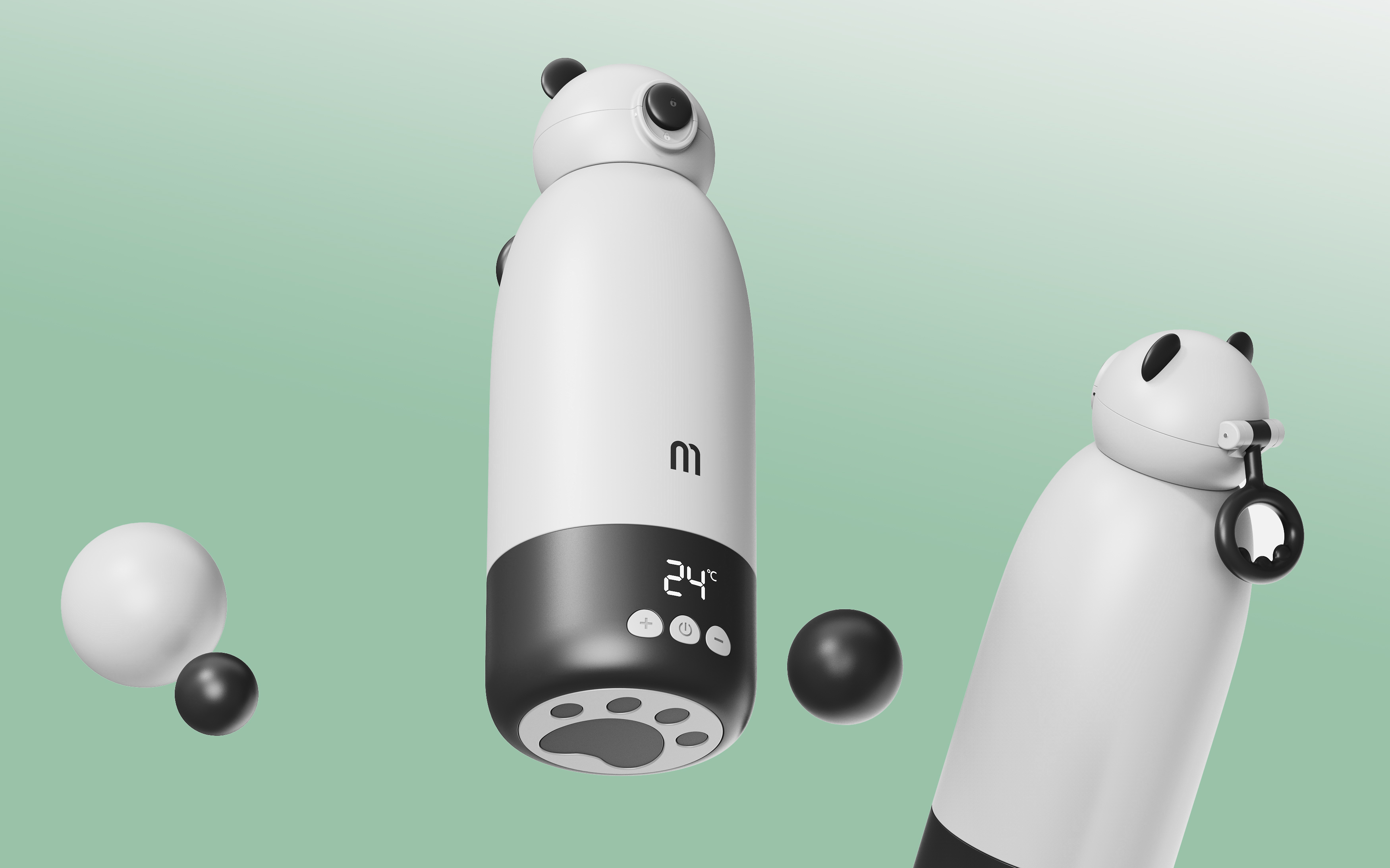 Intelligent thermos cup, children's cup, maternal and child products, bionic design，
