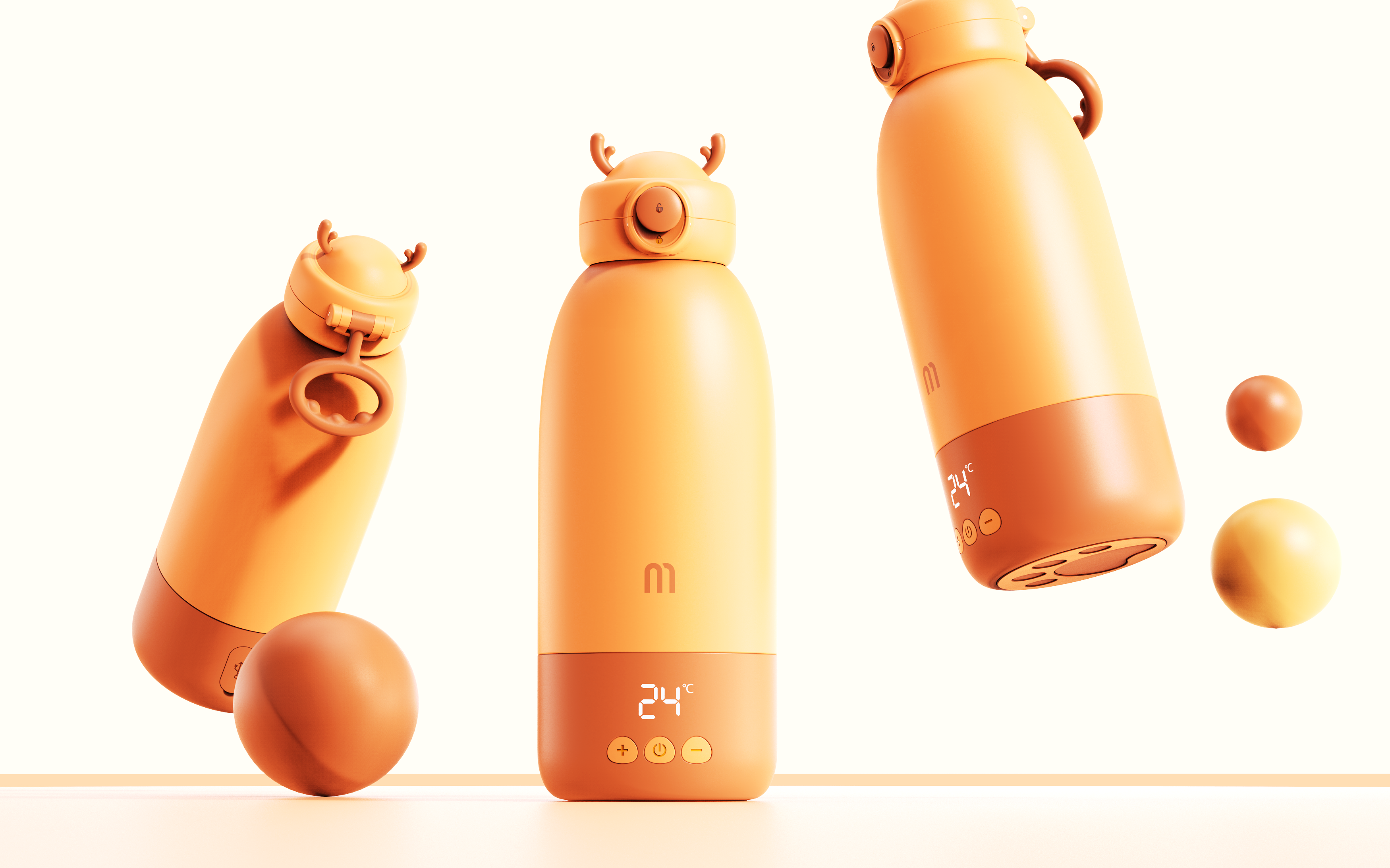 Intelligent thermos cup, children's cup, maternal and child products, bionic design，