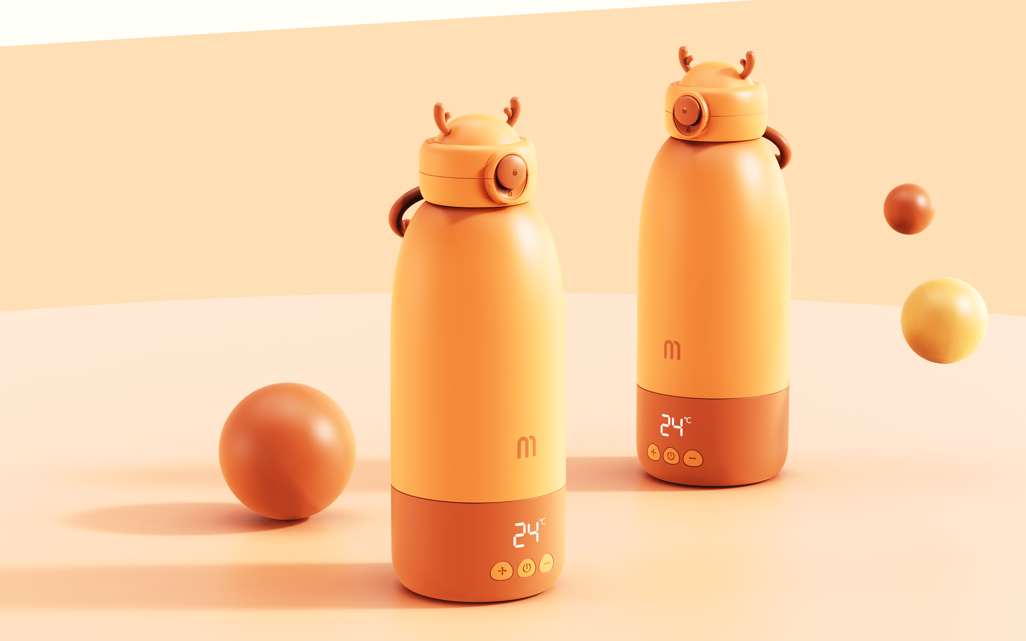 Intelligent thermos cup, children's cup, maternal and child products, bionic design，