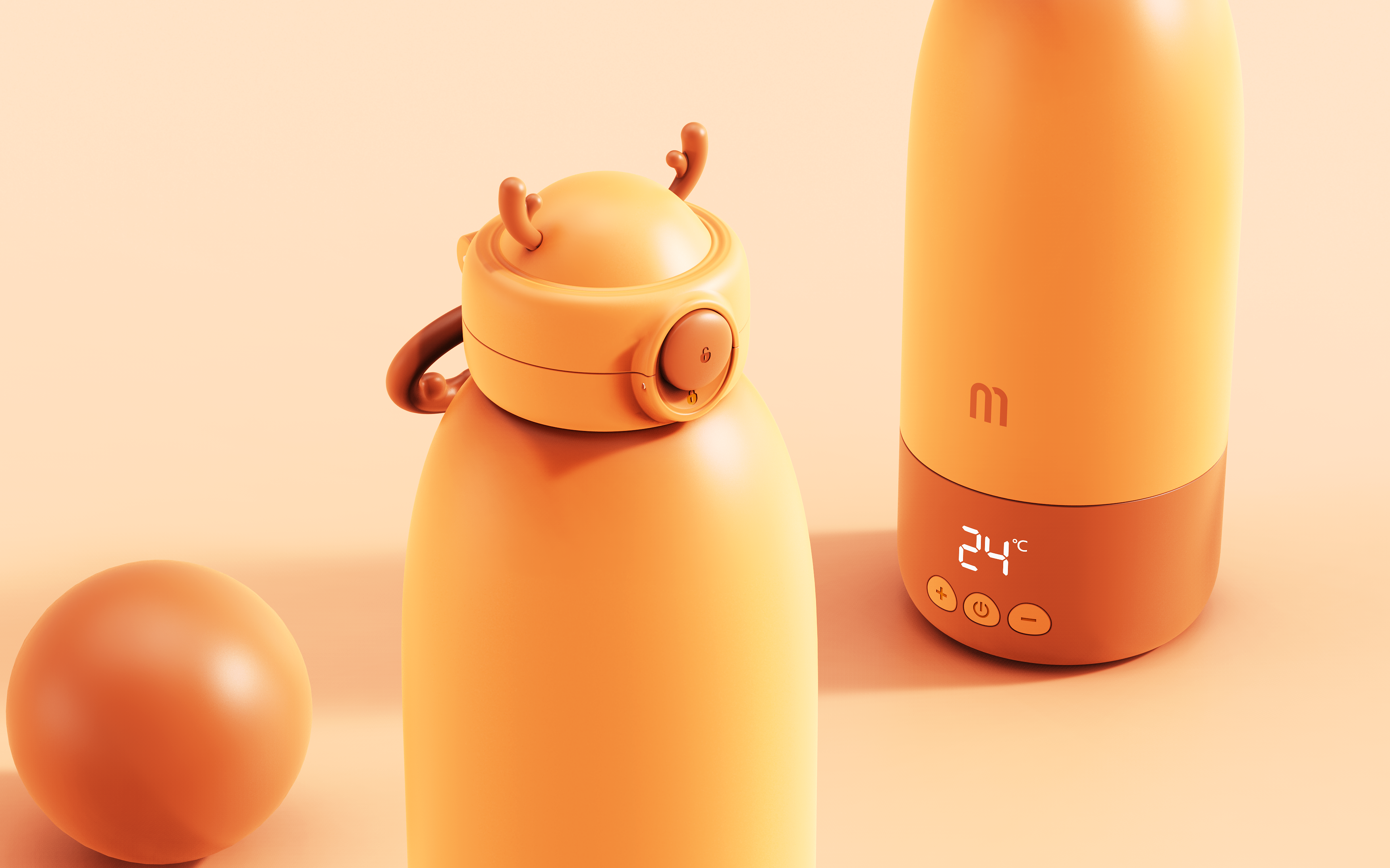 Intelligent thermos cup, children's cup, maternal and child products, bionic design，