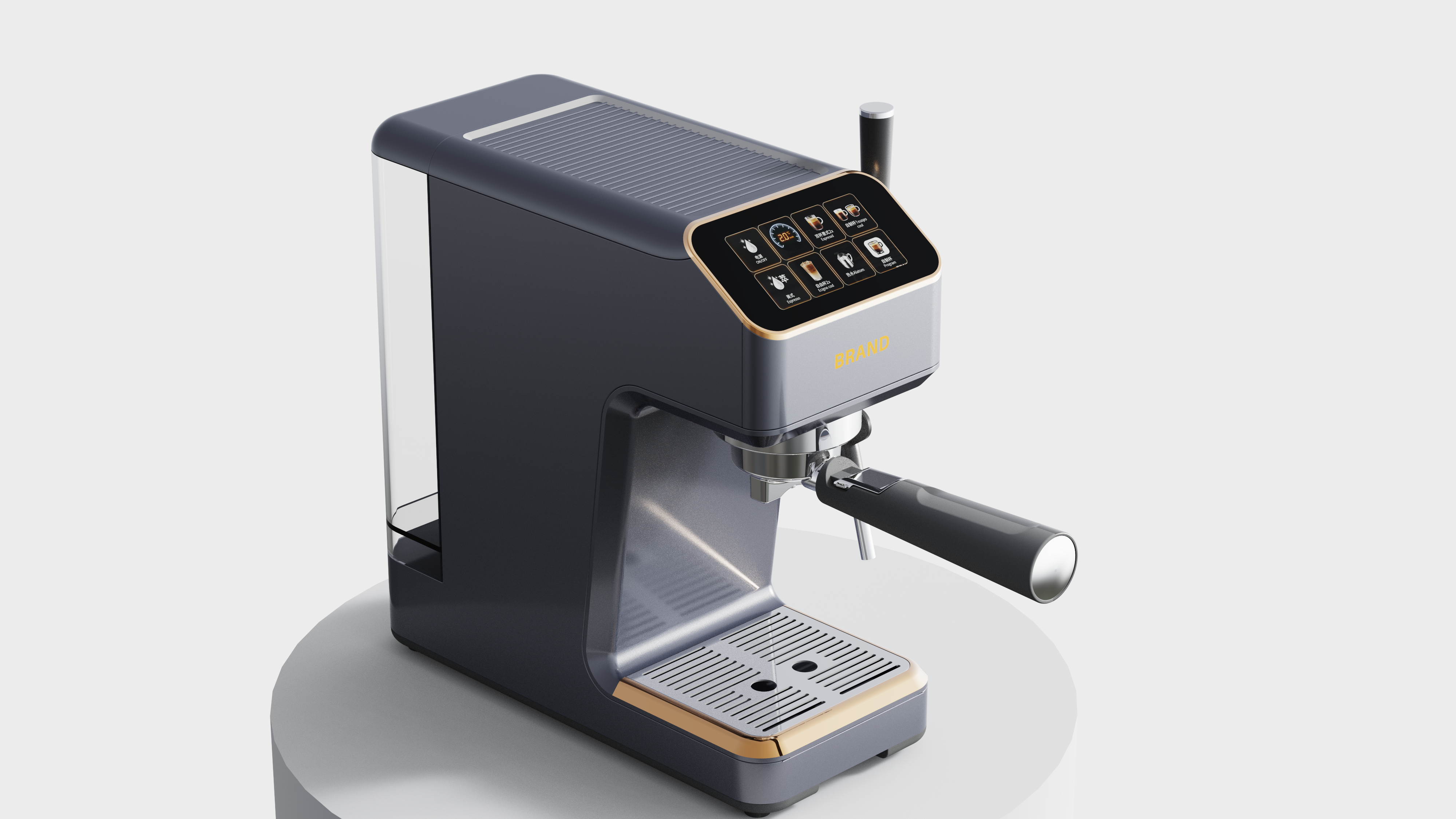 Semi automatic coffee machine，One Environment Industrial Design，Product designer，Appearance design，Coffee machine，Automatic coffee machine，Shunde Design，Zhongshan Design，
