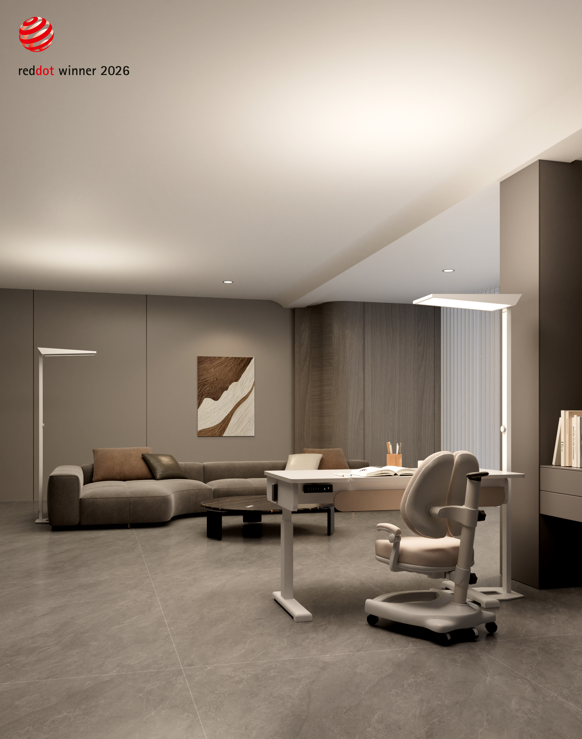 2026 red dot，Honeywell Skylight Floor Lamp Ultra，large street lamp，Vertical eye protection lamp，