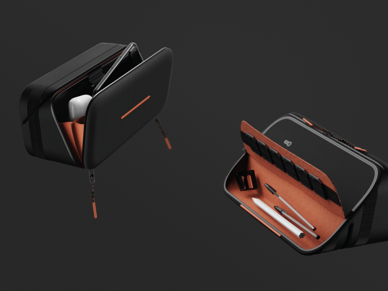 Deformation storage bag，Mobile phone bracket，Wireless charging dock，minimalist consumption，RED DOT，