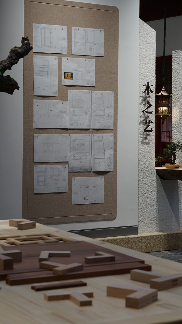 Wood, studio exhibition hall, furniture, antique, stone，