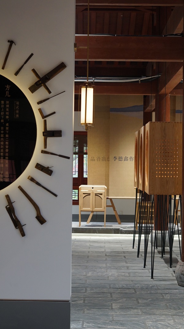 Wood, studio exhibition hall, furniture, antique, stone，
