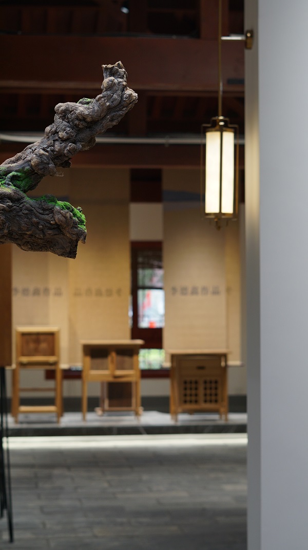 Wood, studio exhibition hall, furniture, antique, stone，