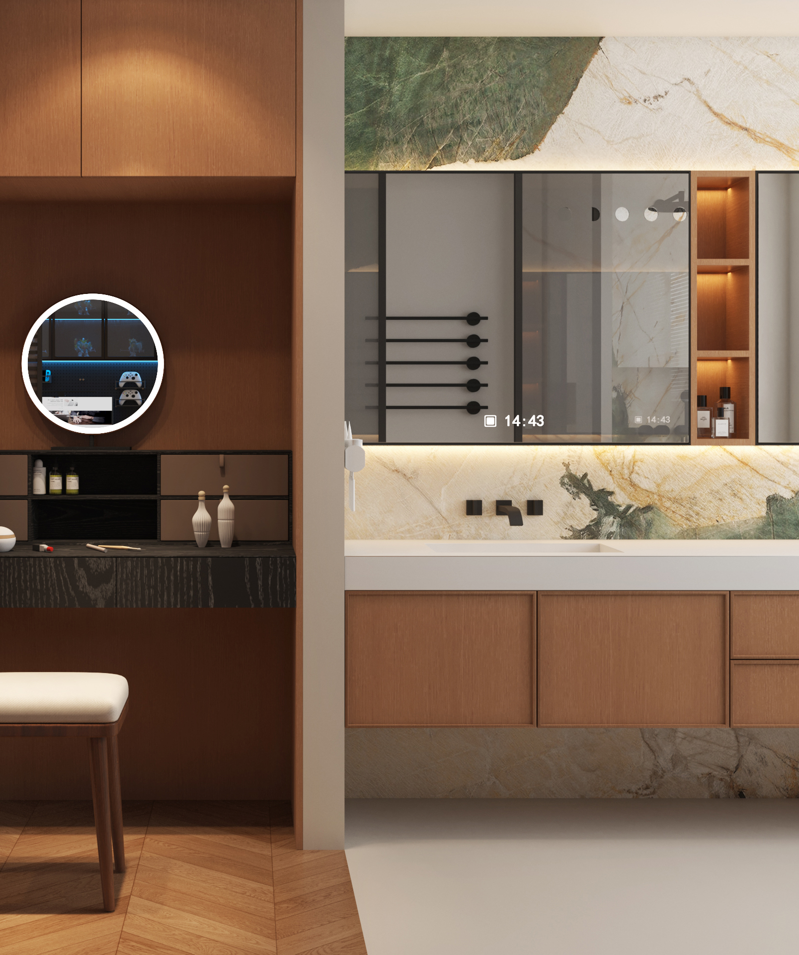 Minimalist Mid-Century Modern Duplex，