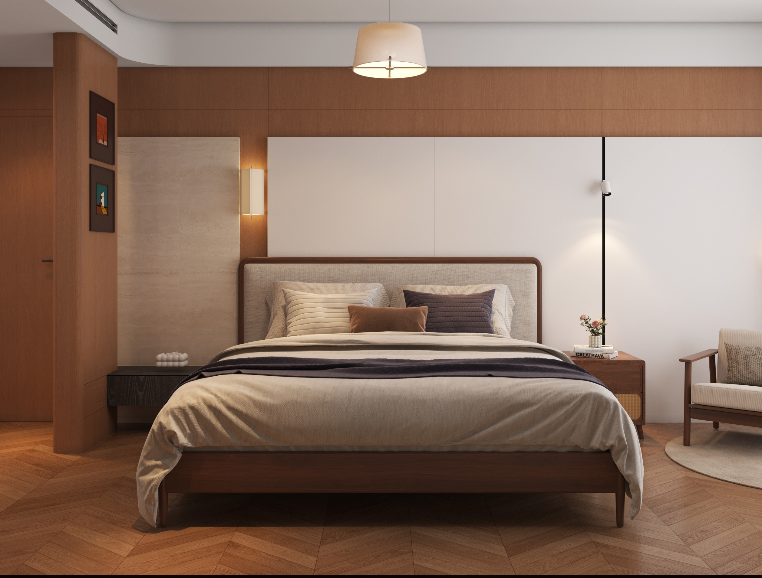 Minimalist Mid-Century Modern Duplex，