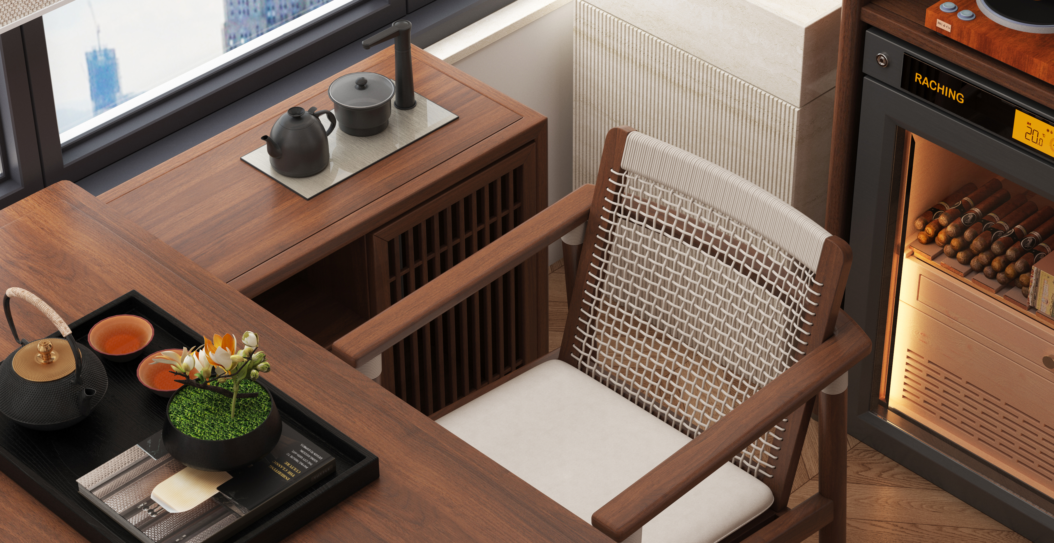 Minimalist Mid-Century Modern Duplex，